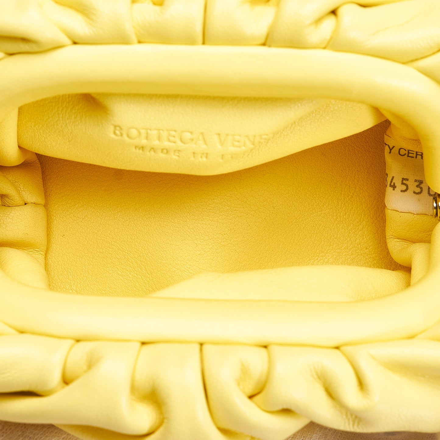 Bottega Veneta The Pouch Clutch Mini Yellow