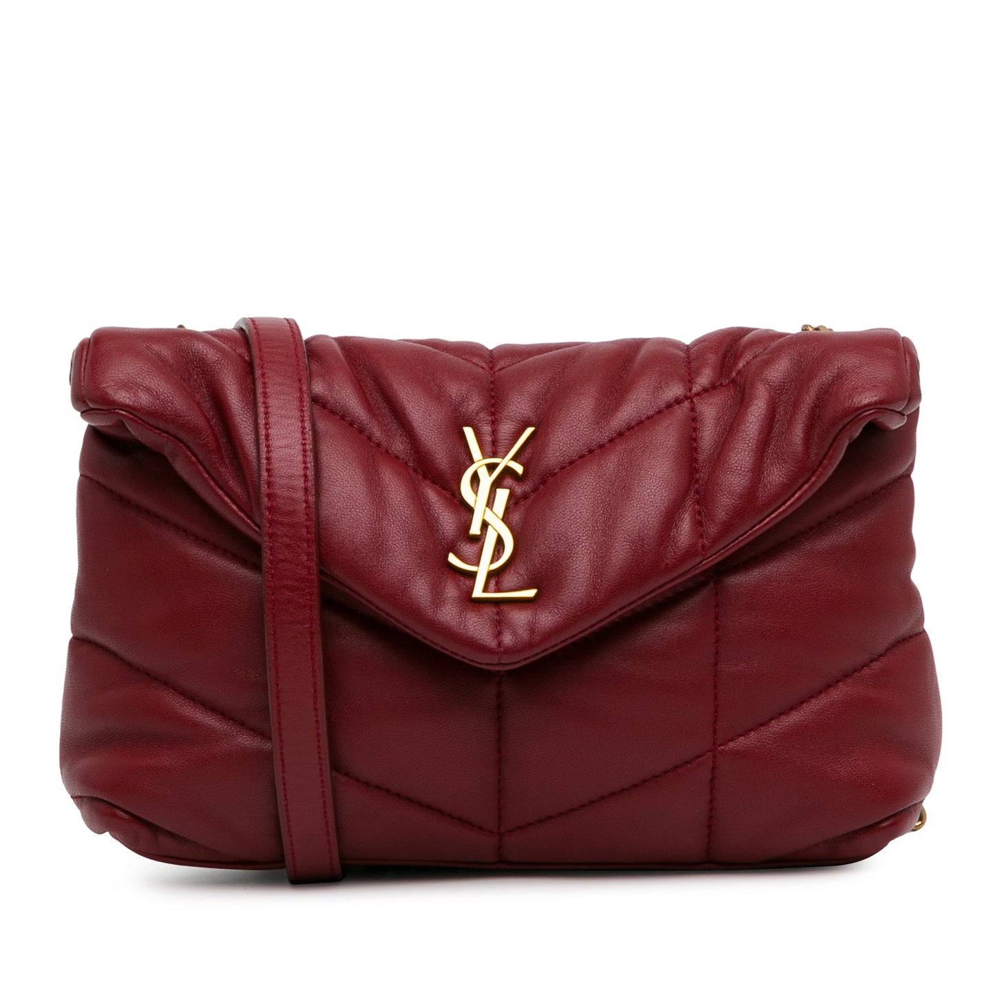 Yves Saint Laurent LouLou Puffer Toy Red Lambskin