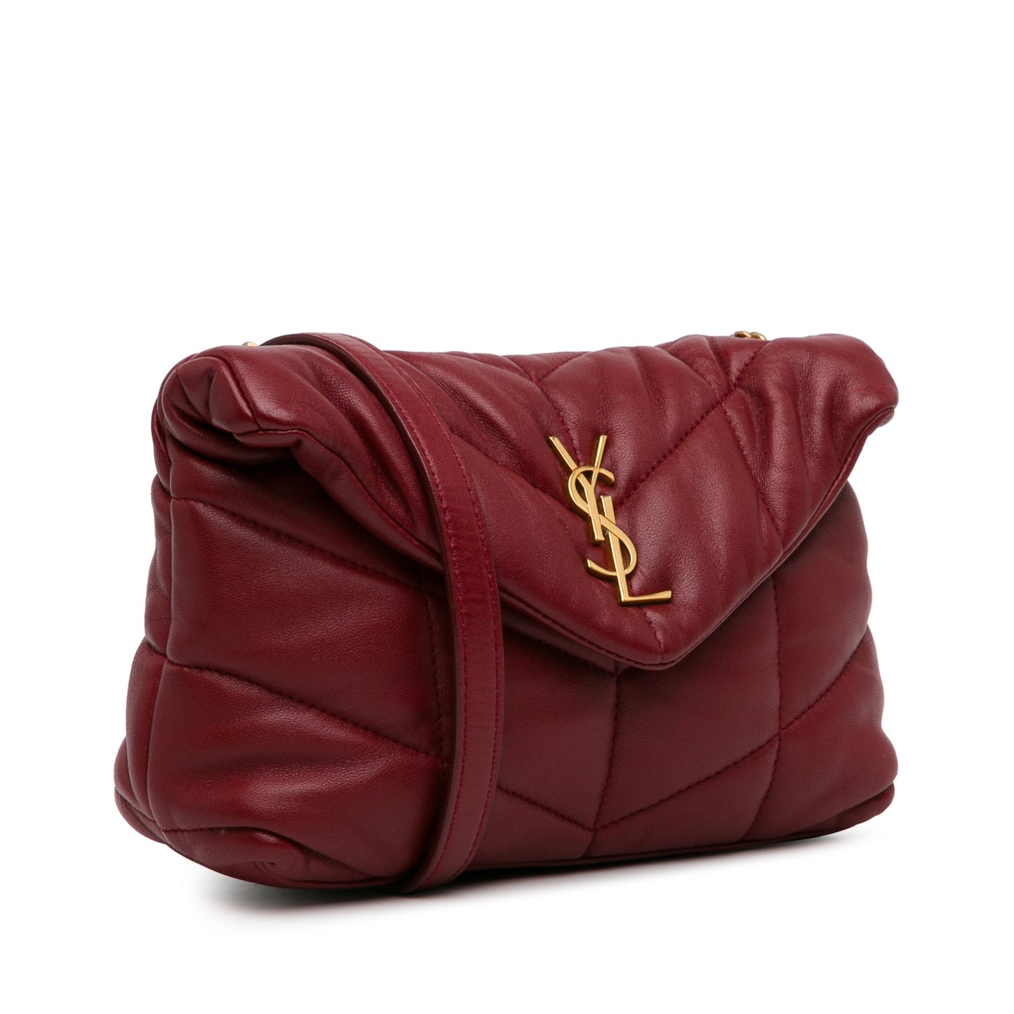 Yves Saint Laurent LouLou Puffer Toy Red Lambskin