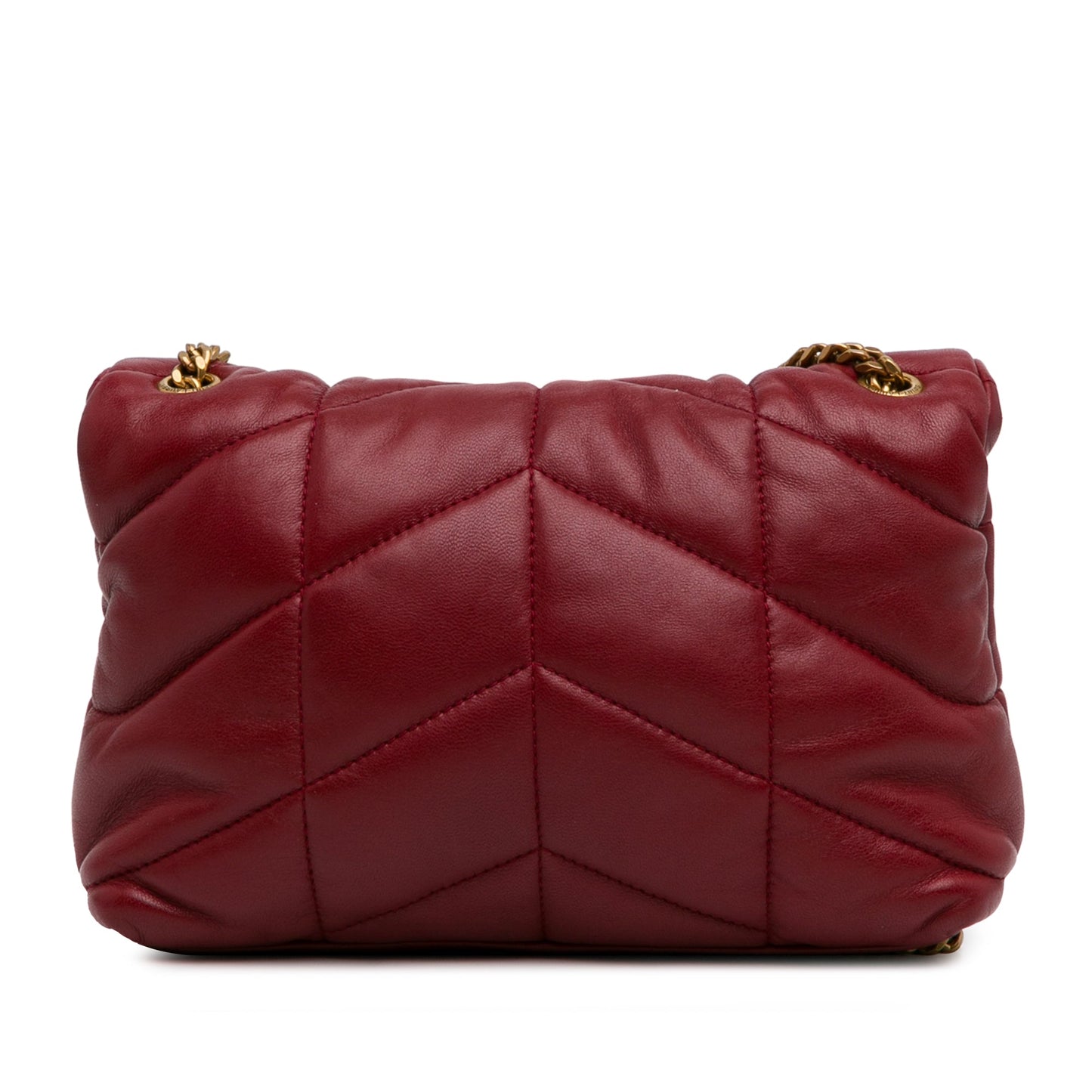 Yves Saint Laurent LouLou Puffer Toy Red Lambskin