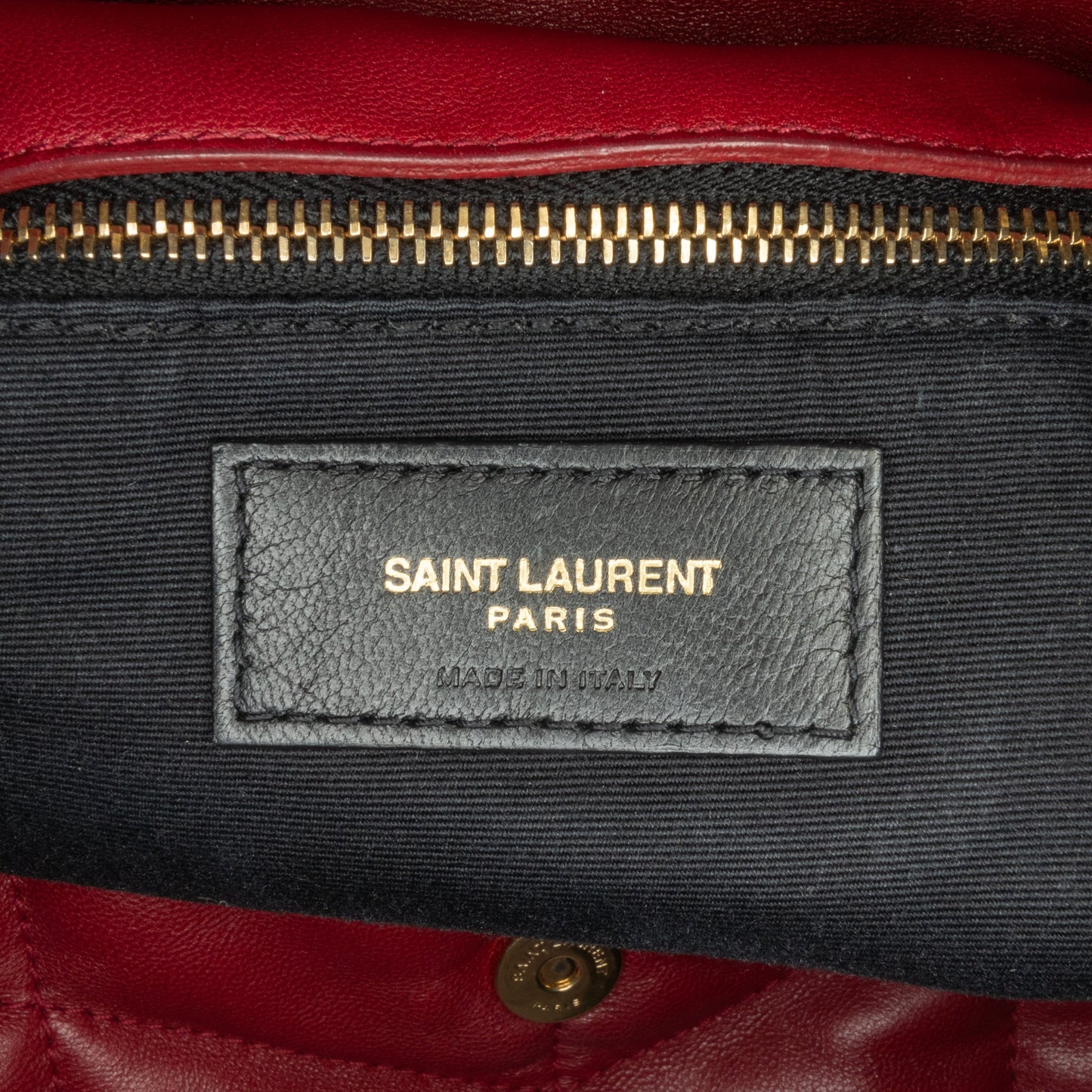 Yves Saint Laurent LouLou Puffer Toy Red Lambskin