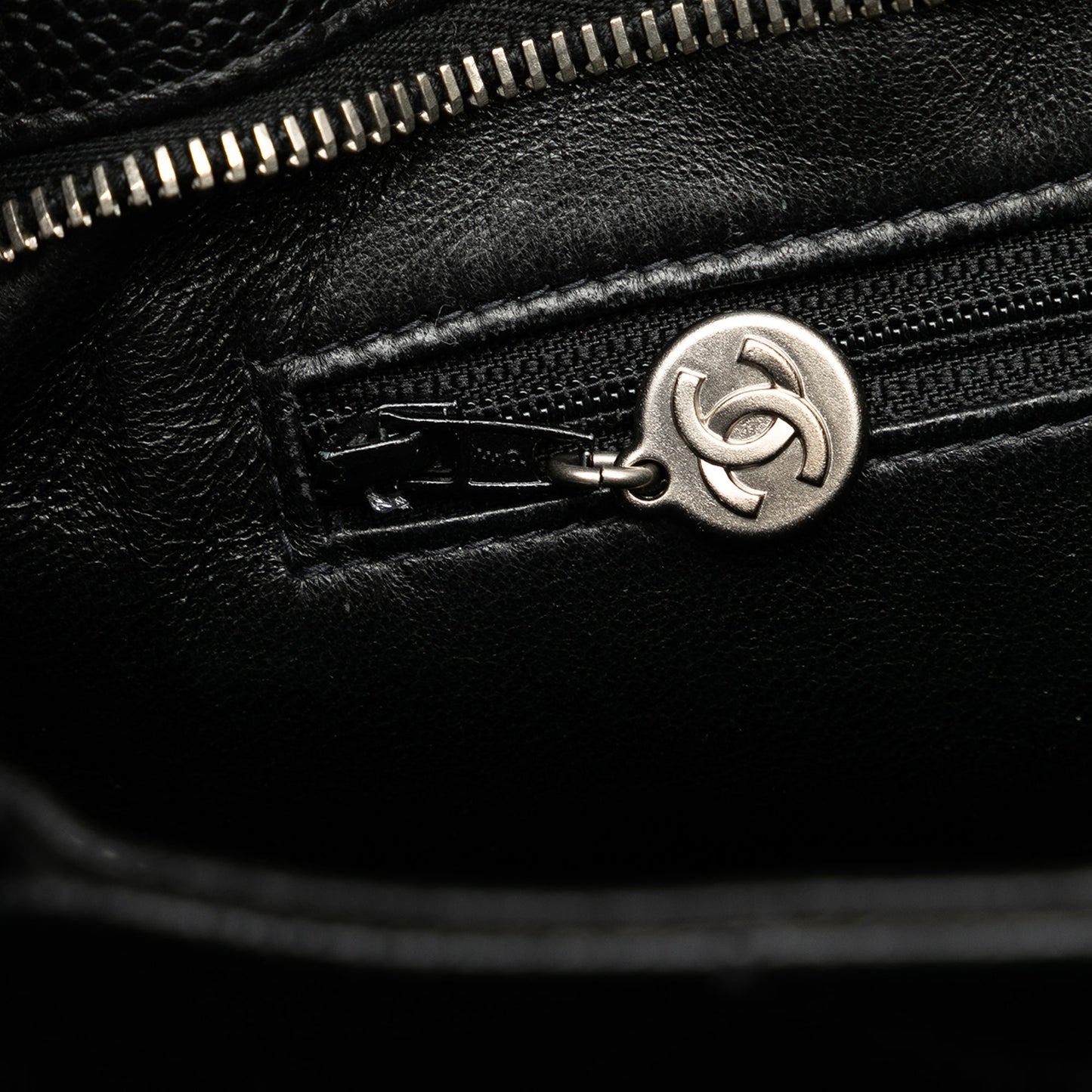 Chanel Black Caviar Medallion Tote Bag 2000/02