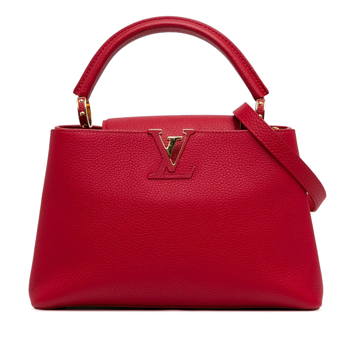 Louis Vuitton Capucines MM Red Taurillon Gold