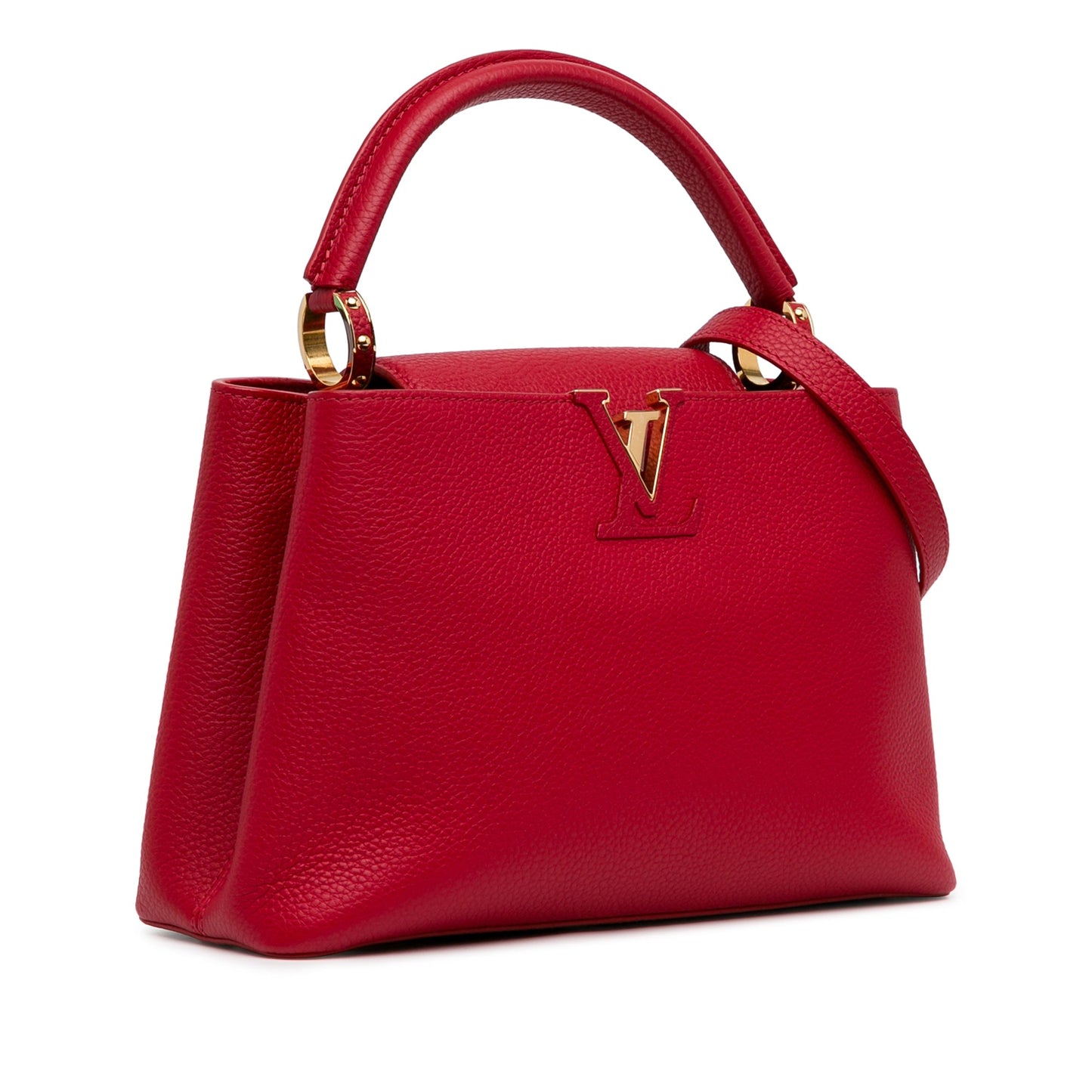 Louis Vuitton Capucines MM Red Taurillon Gold