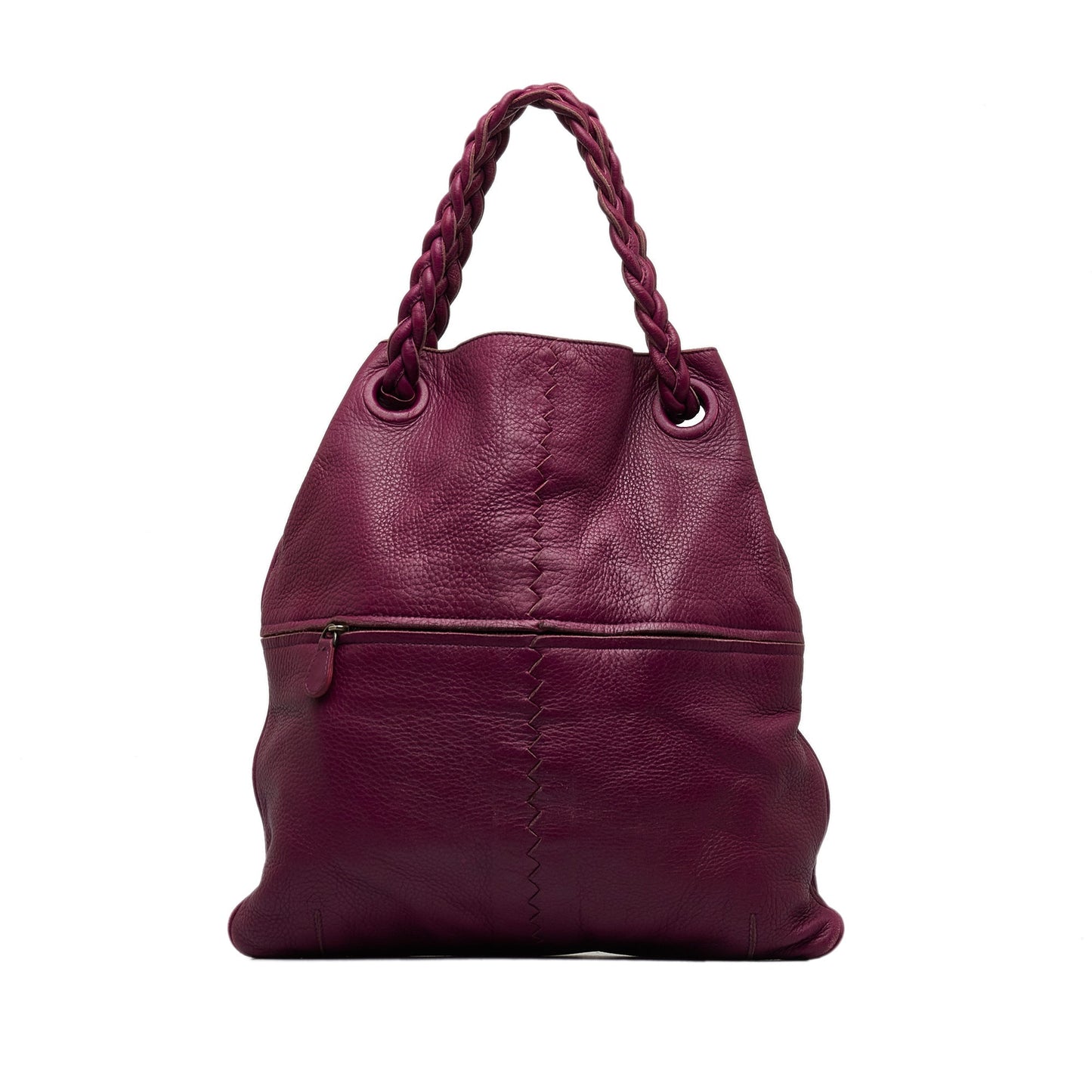 Purple Bottega Veneta Leather Julie Tote Bag