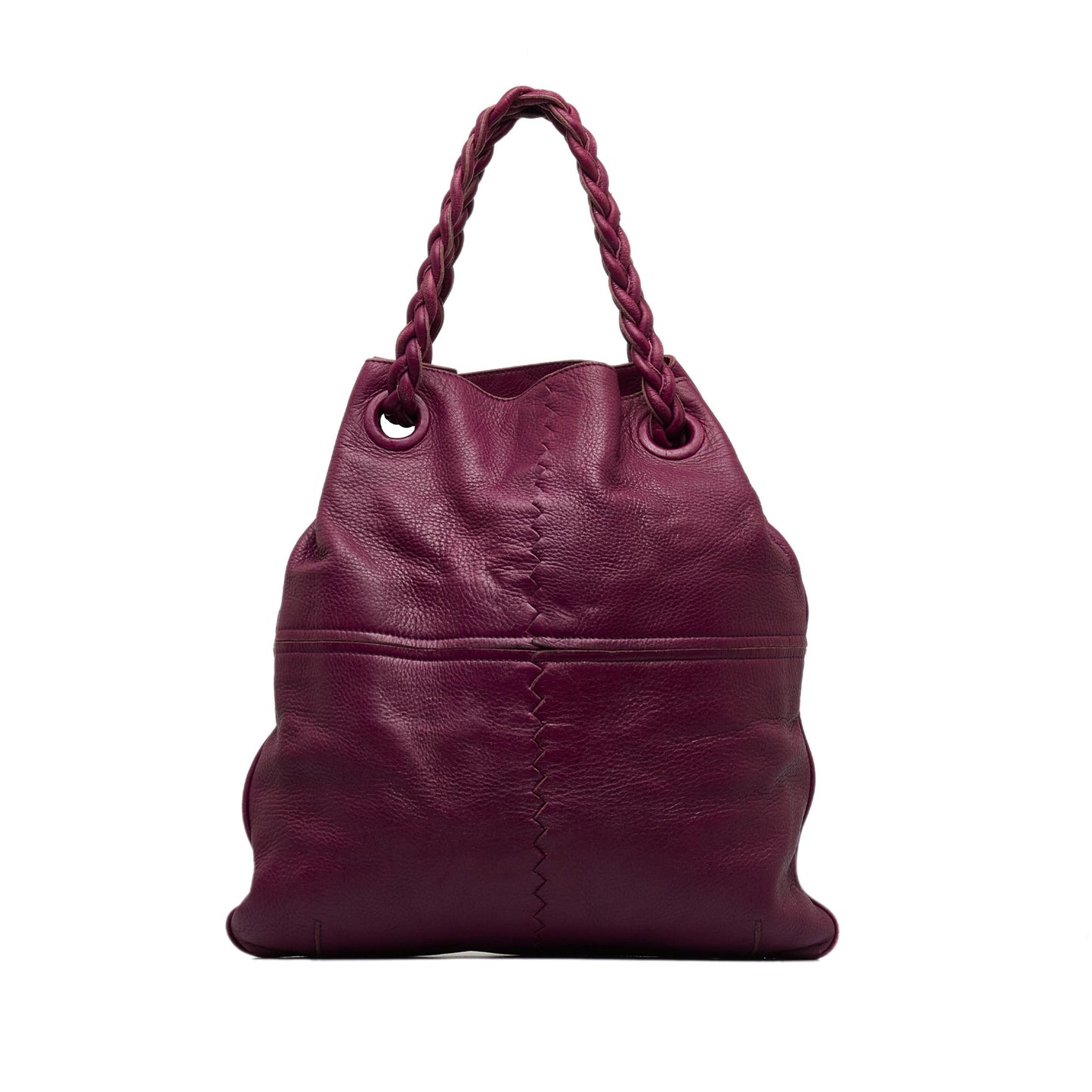 Purple Bottega Veneta Leather Julie Tote Bag