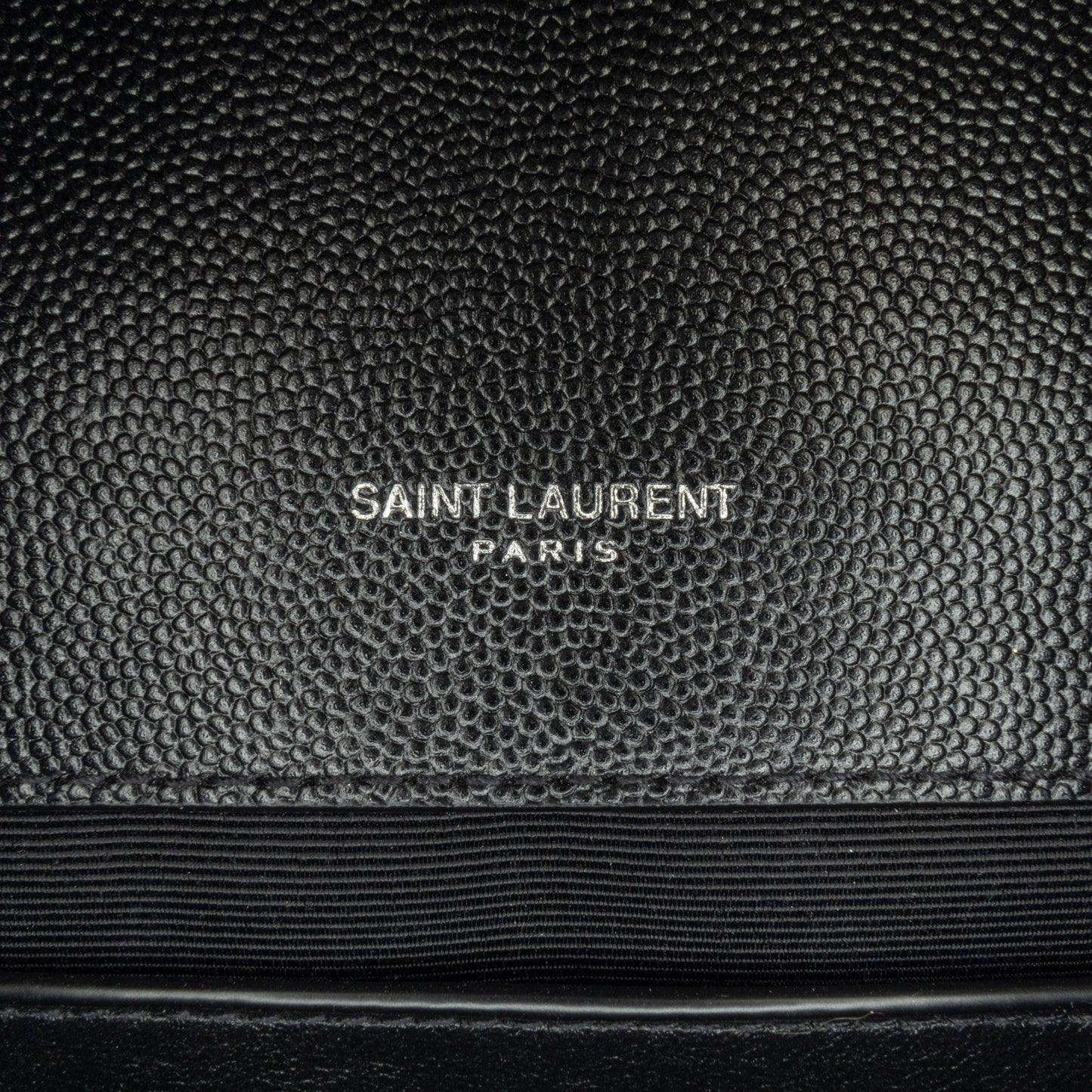 Yves Saint Laurent Monogram Triquilt Envelope Medium Black Calfskin