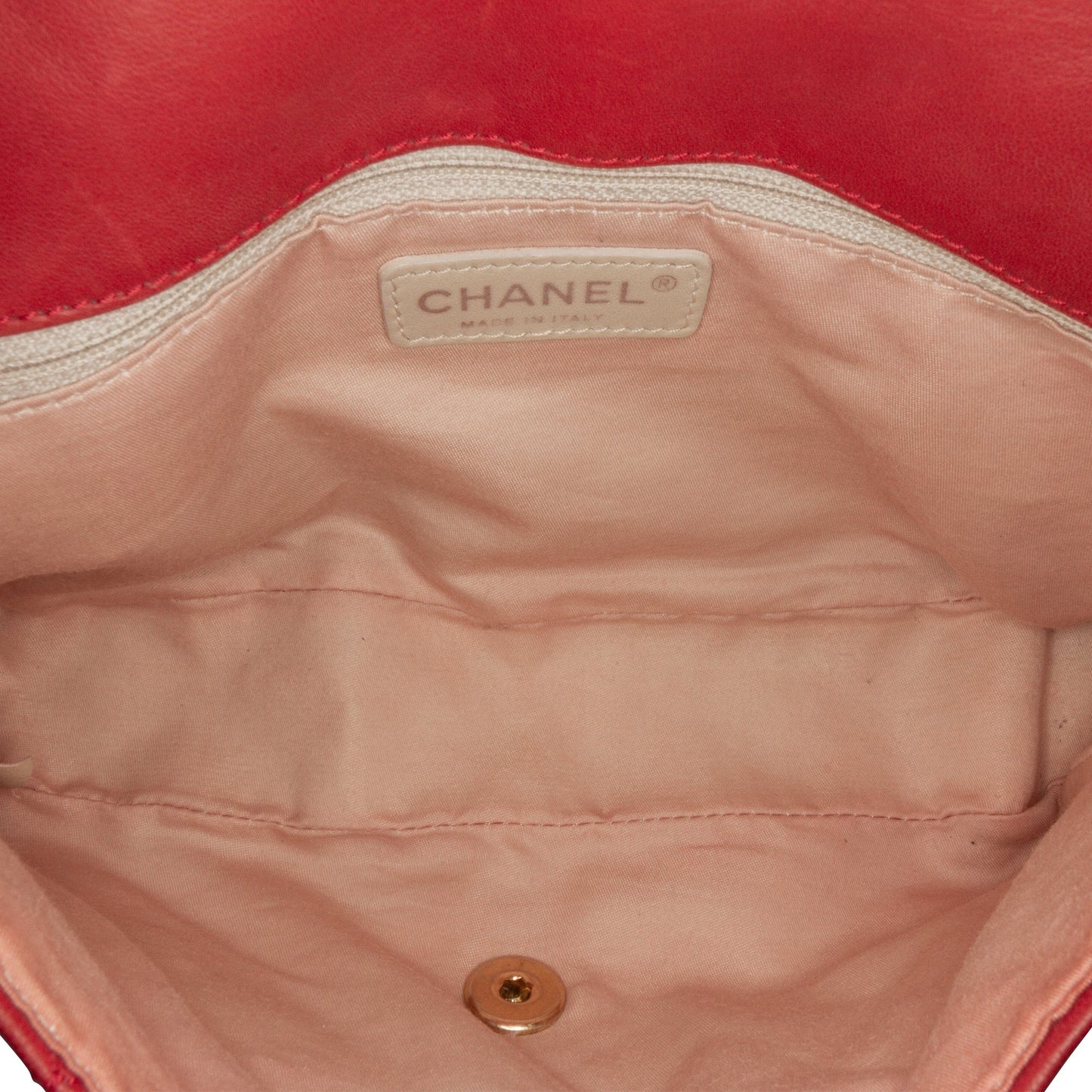 Chanel Classic Single Flap Cruise Charm Medium Red Lambskin Gold