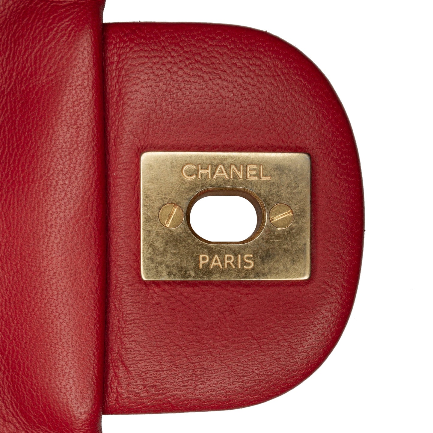 Chanel Classic Single Flap Cruise Charm Medium Red Lambskin Gold