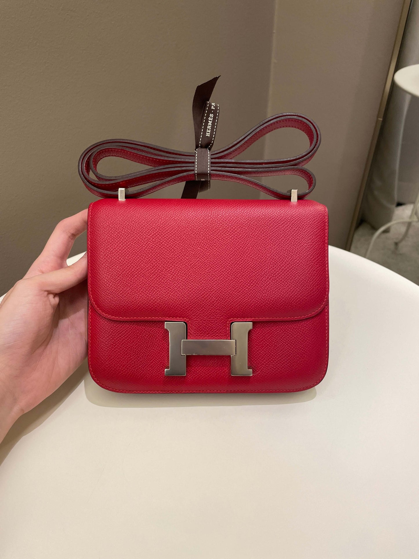 Hermes Constance 18 Rouge Casaque Epsom