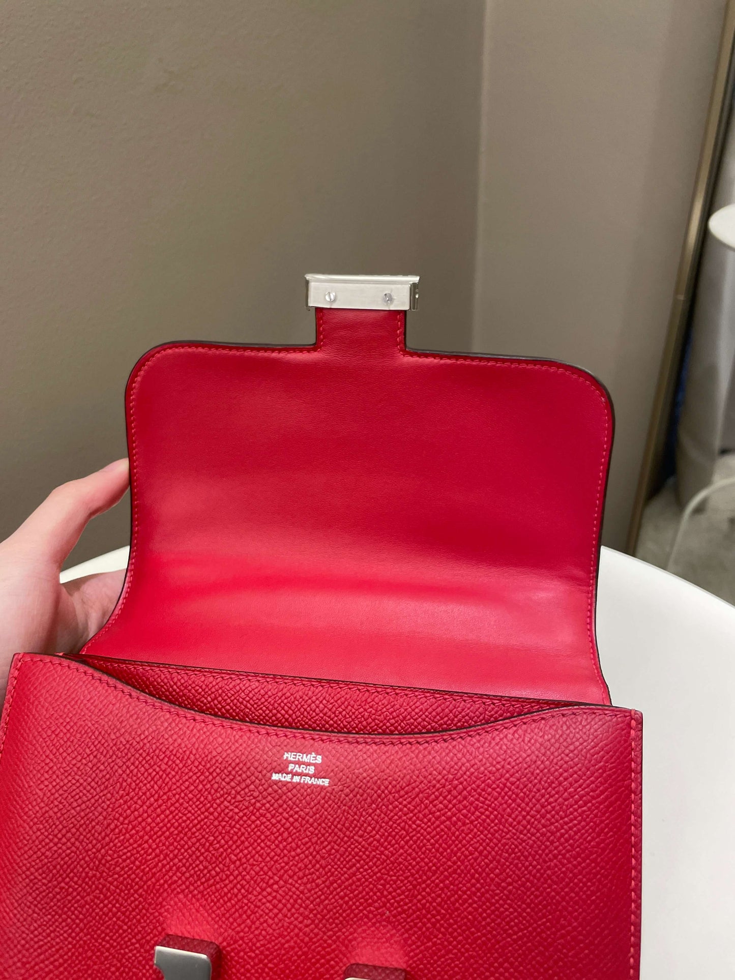 Hermes Constance 18 Rouge Casaque Epsom