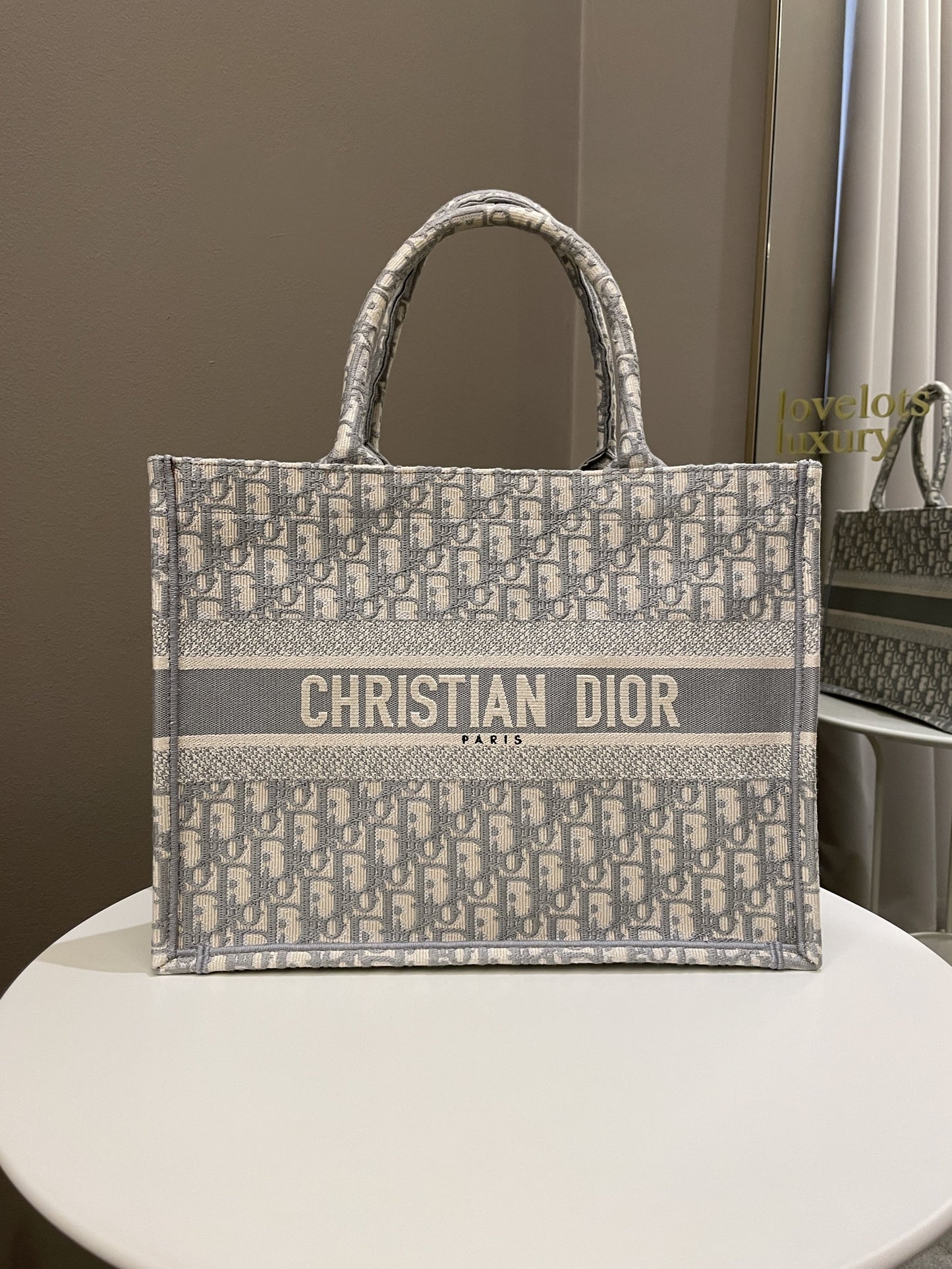 Dior Book Tote Grey Oblique