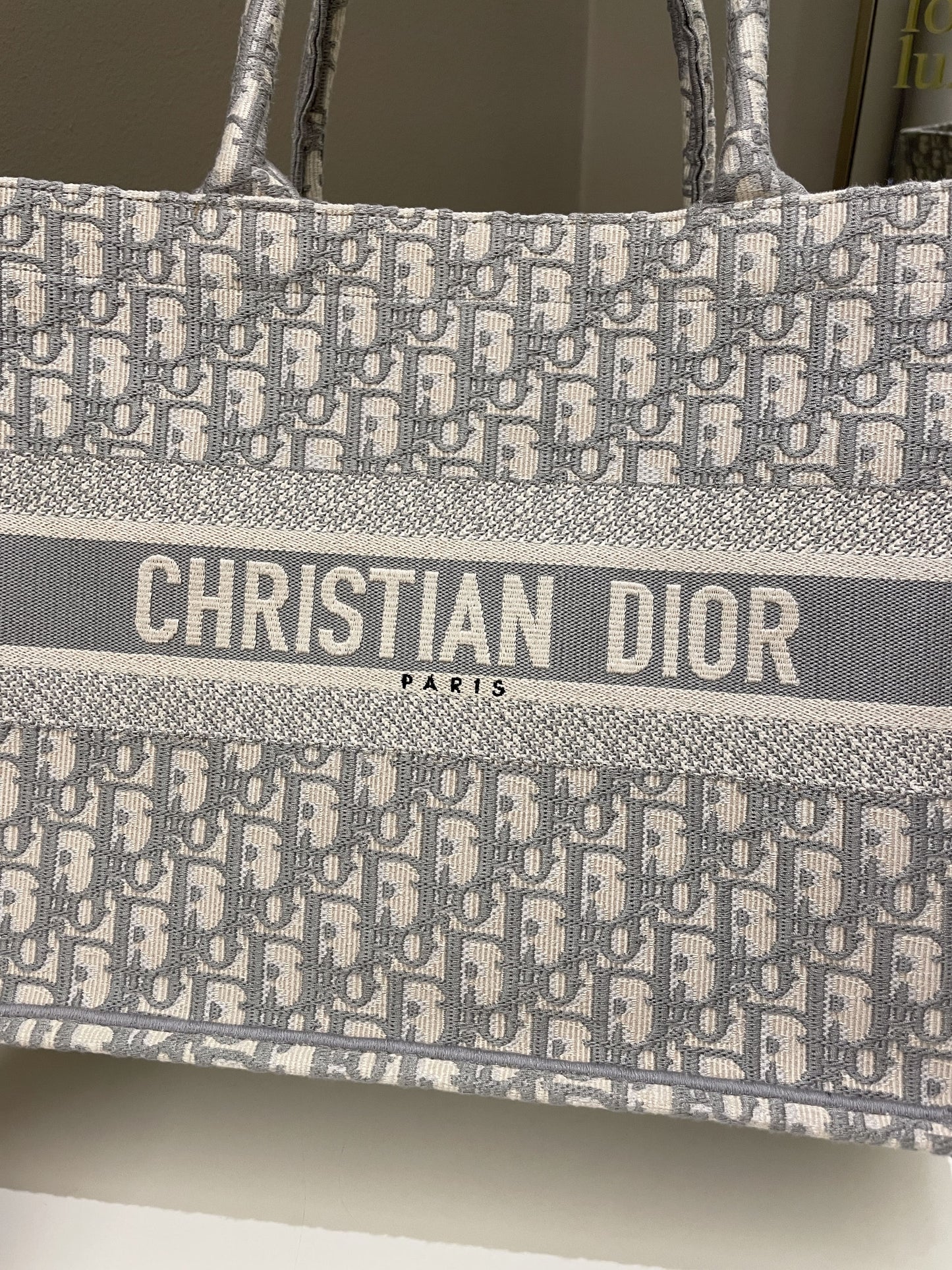 Dior Book Tote Grey Oblique