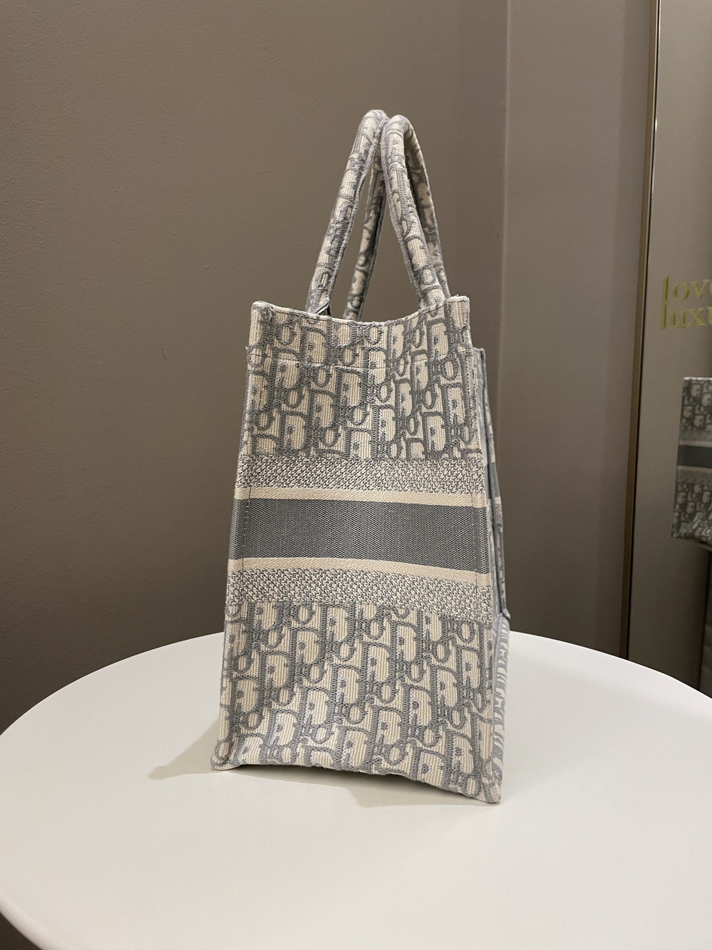 Dior Book Tote Grey Oblique