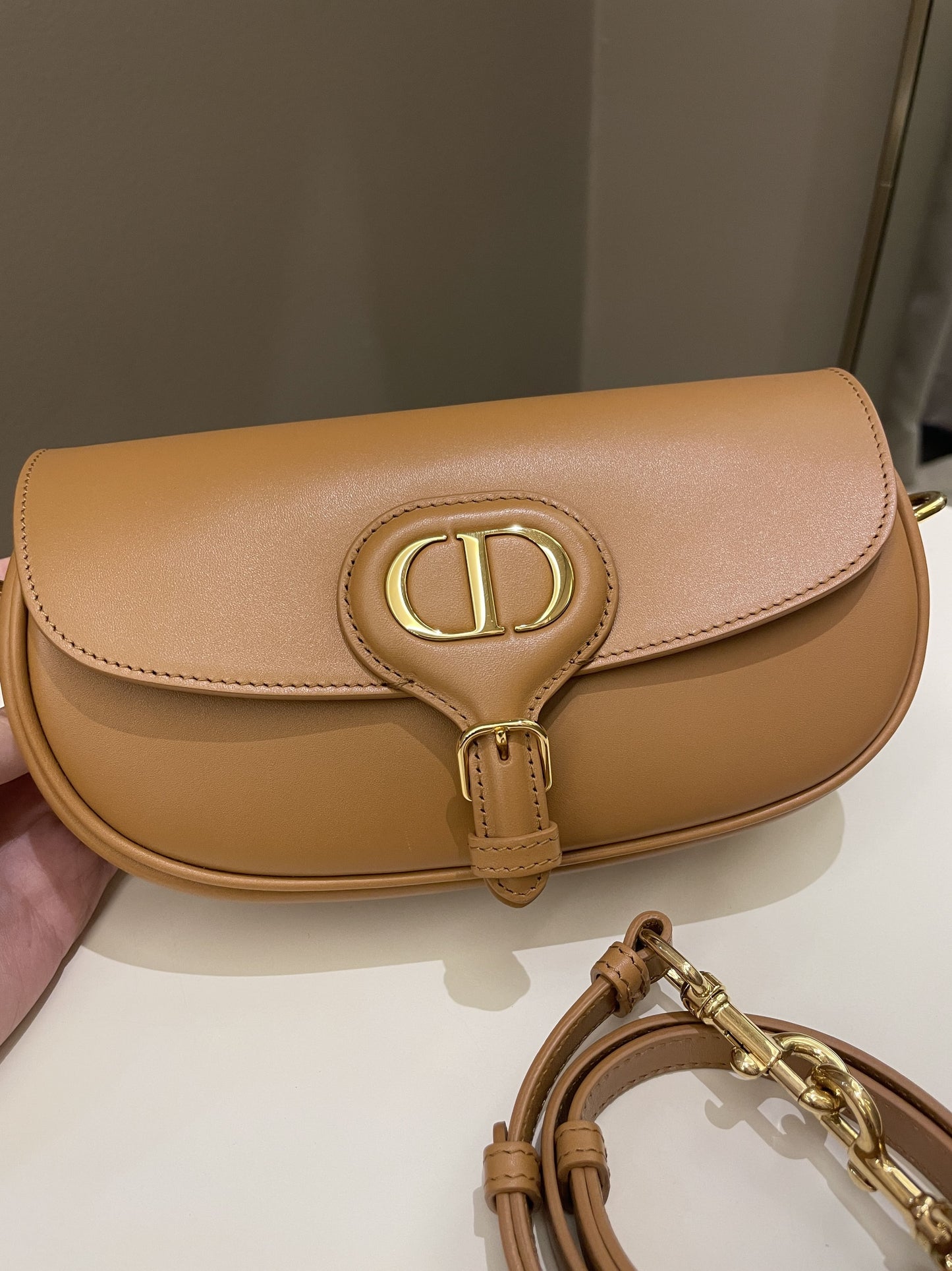 Dior Bobby East-West Bag Camel Box Calfskin