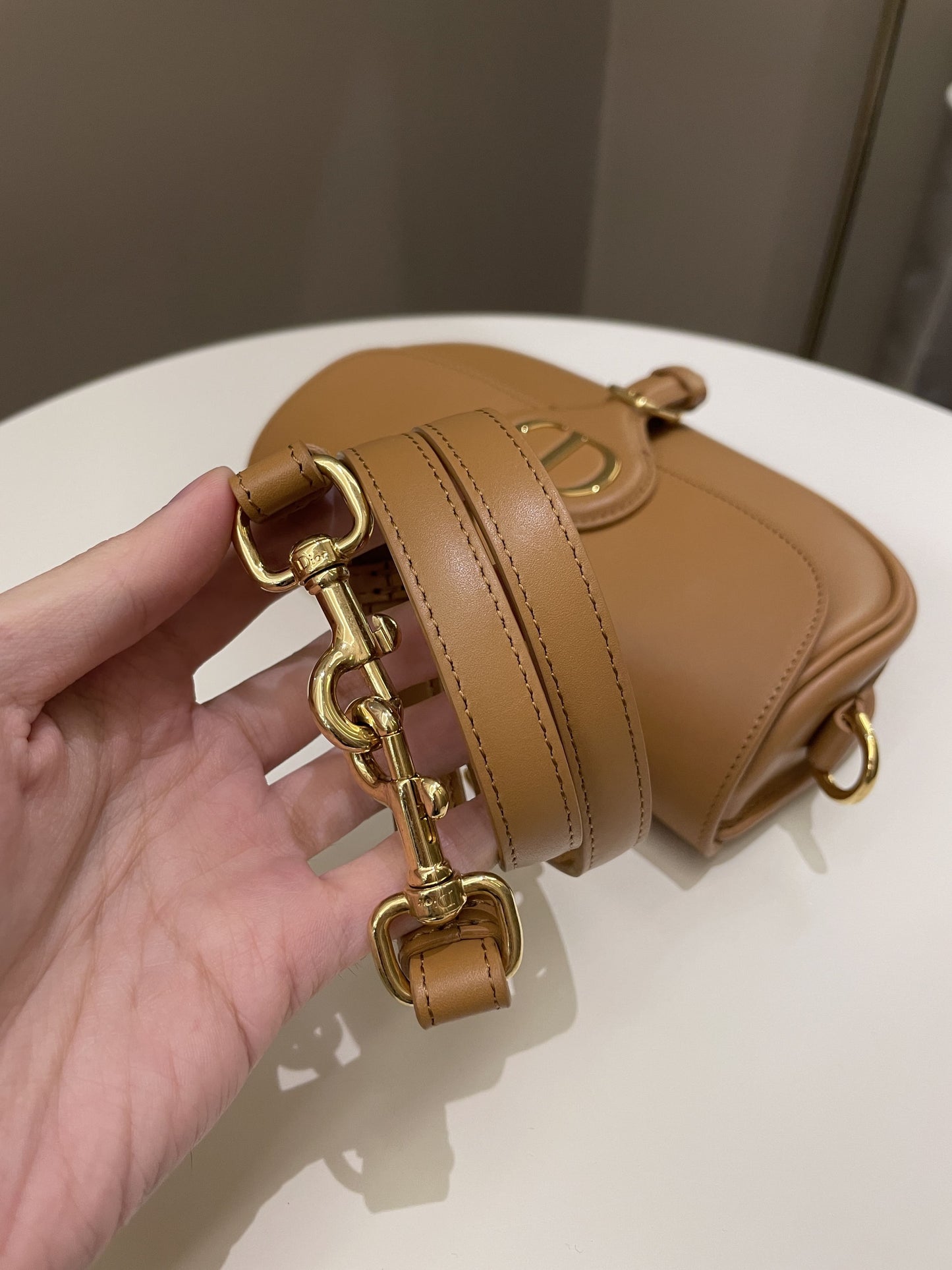 Dior Bobby East-West Bag Camel Box Calfskin