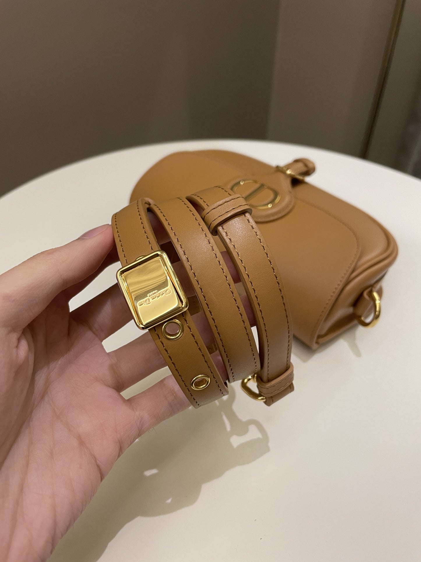 Dior Bobby East-West Bag Camel Box Calfskin