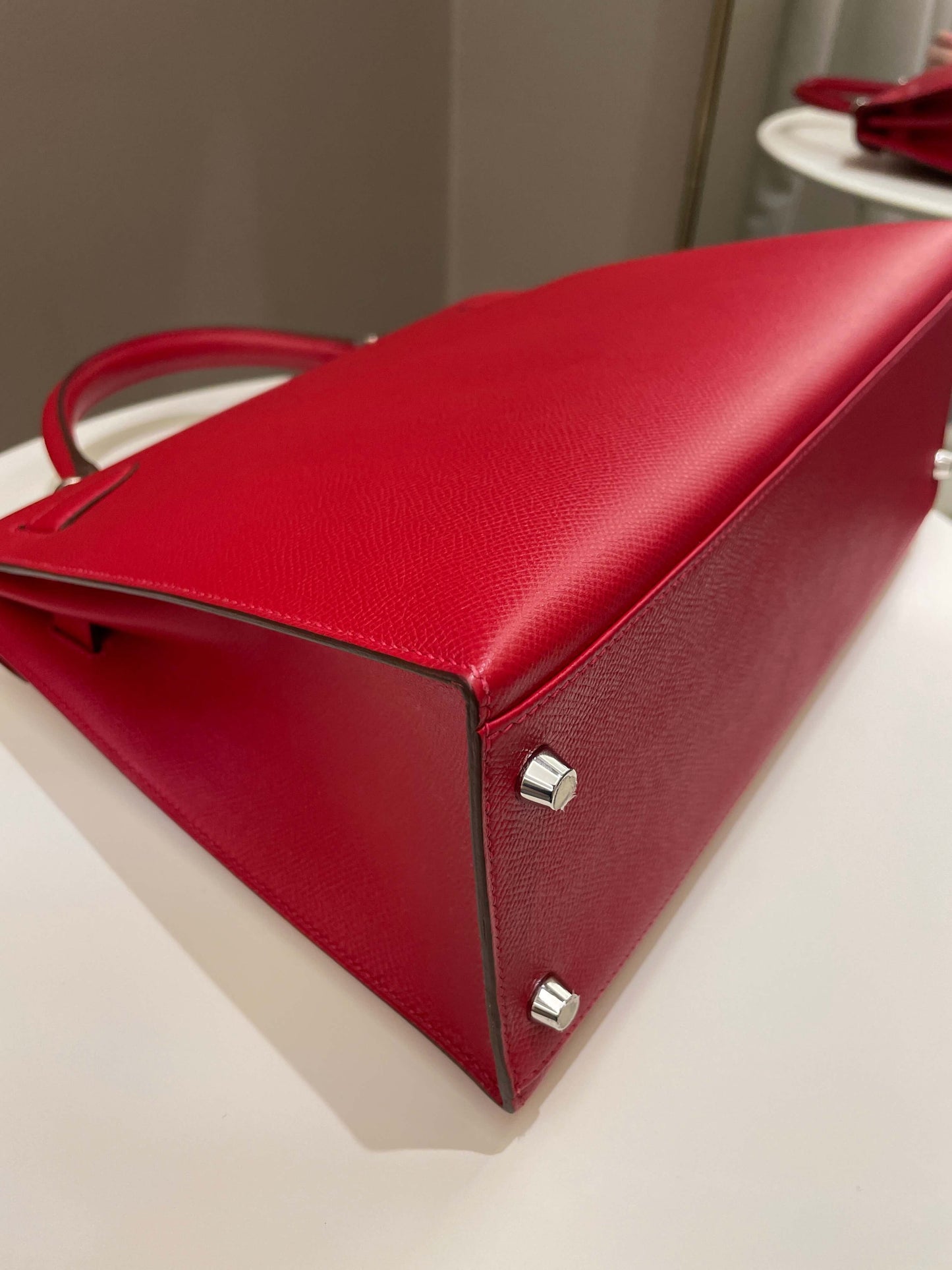 Hermes Kelly Sellier 32 Rouge Casaque Epsom