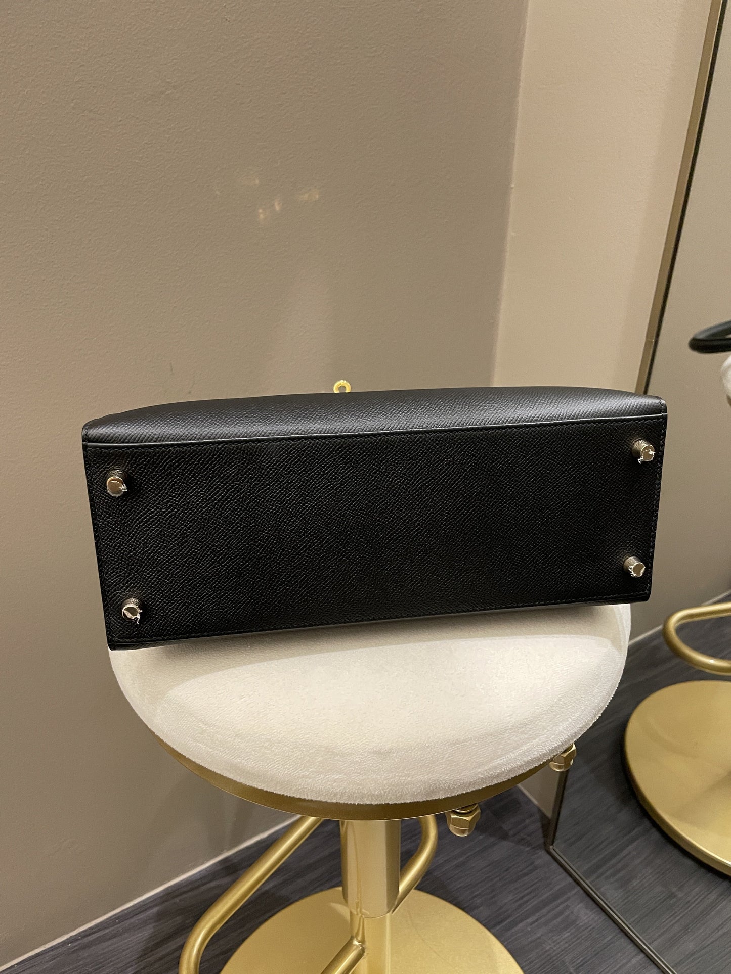 Hermes Kelly Sellier 28 Black Epsom