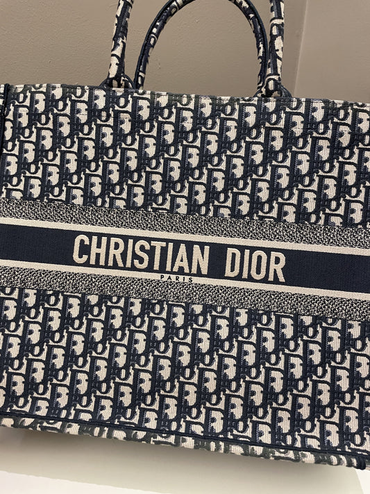 Dior Book Tote Blue Oblique