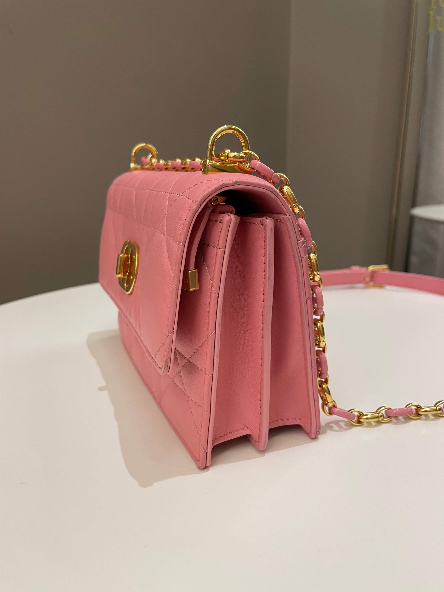 Dior Miss Caro Mini Pink Lambskin