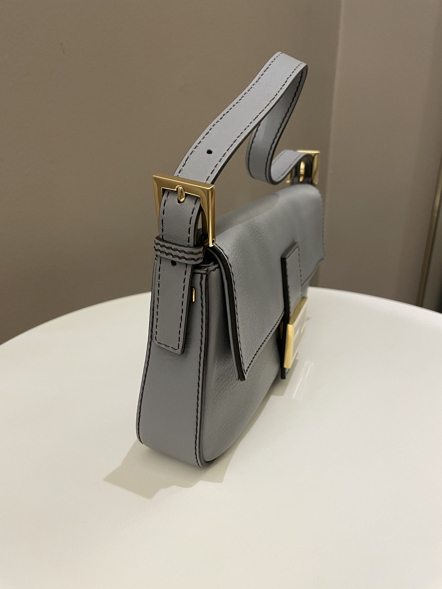 Fendi Baguette Bag Ash Grey Grainy