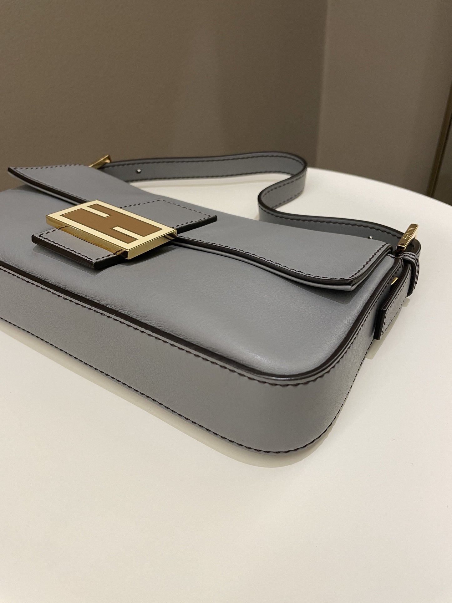 Fendi Baguette Bag Ash Grey Grainy