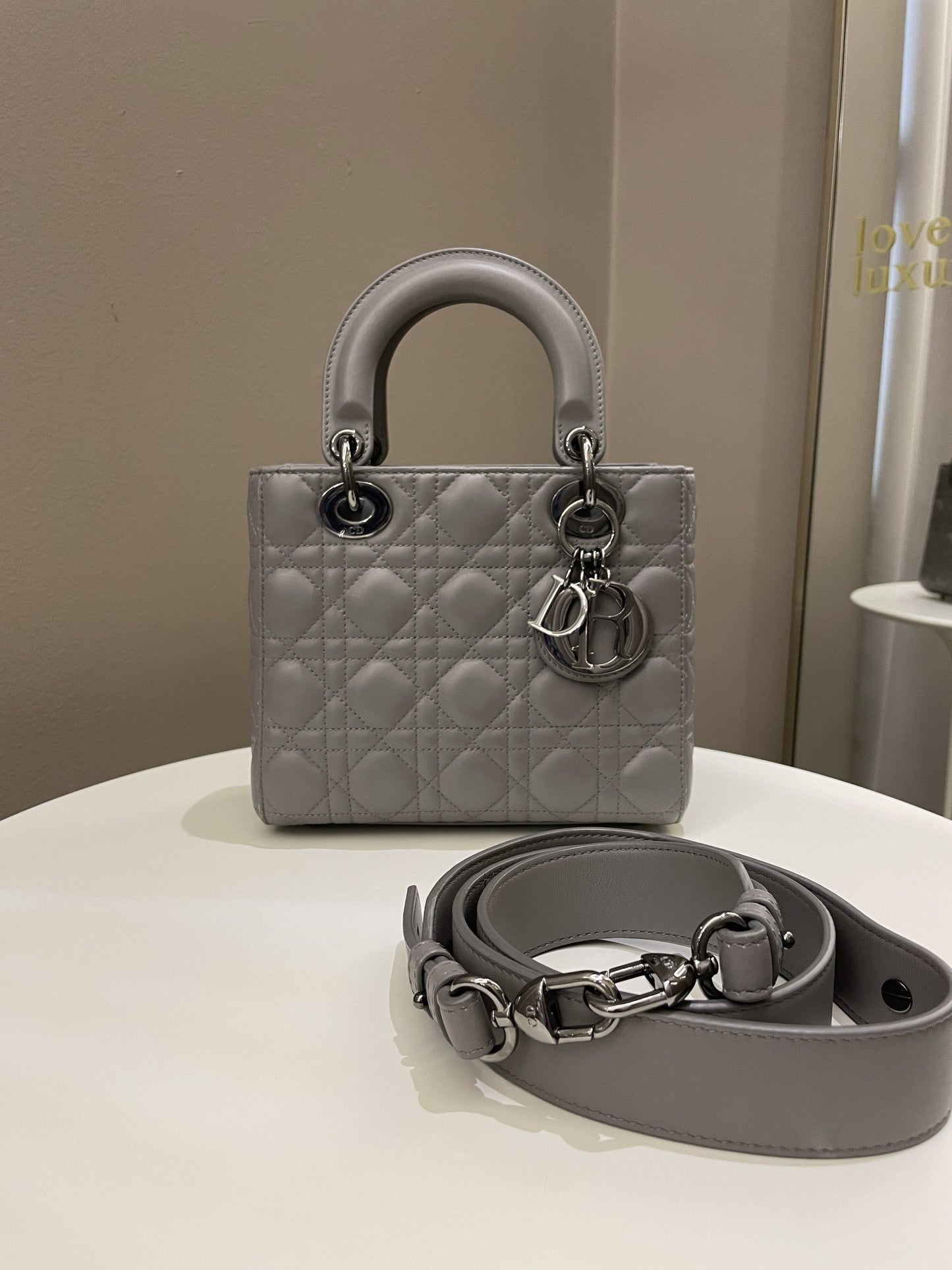 Lady Dior My ABC Dior Grey Lambskin