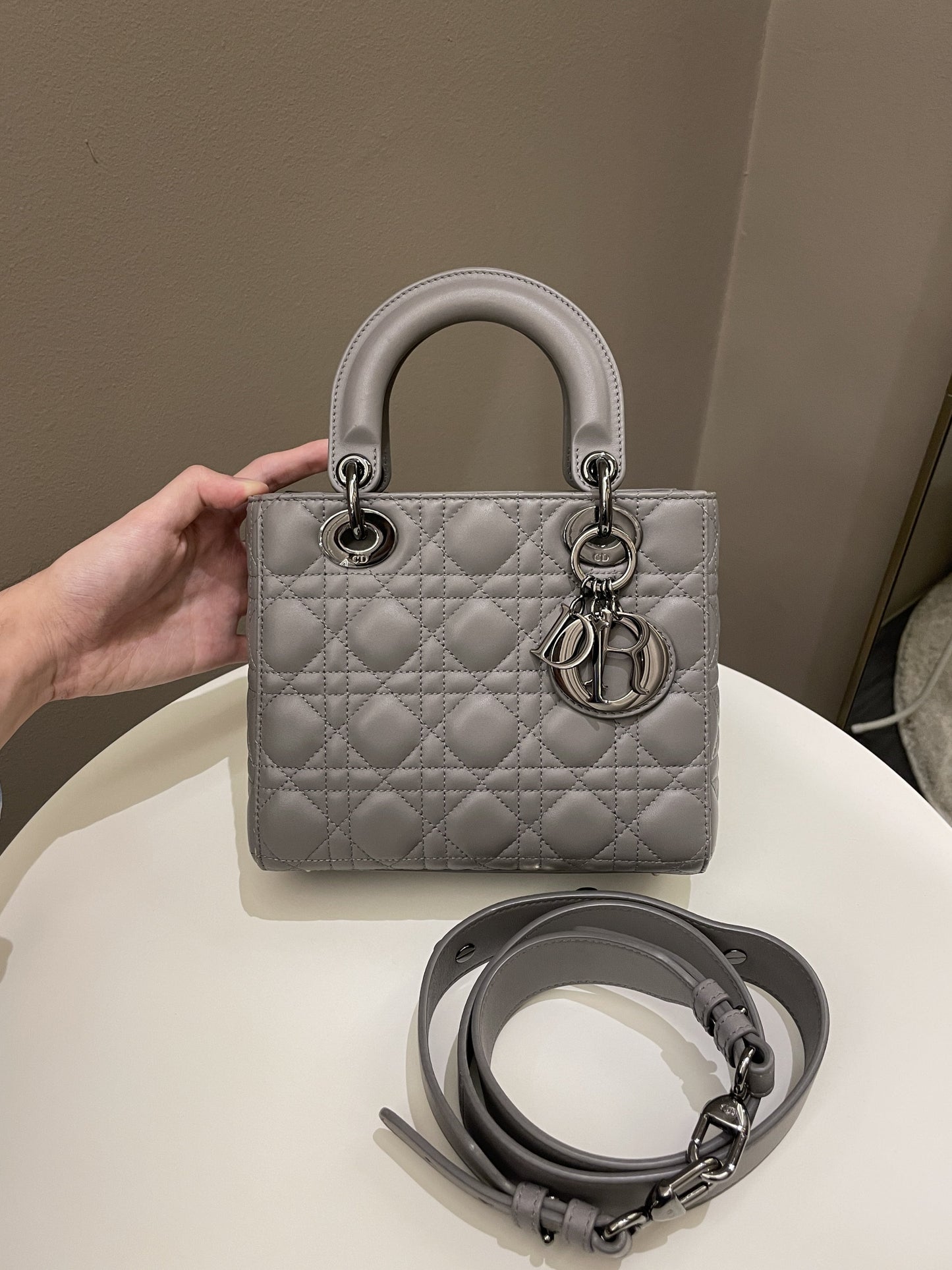 Lady Dior My ABC Dior Grey Lambskin