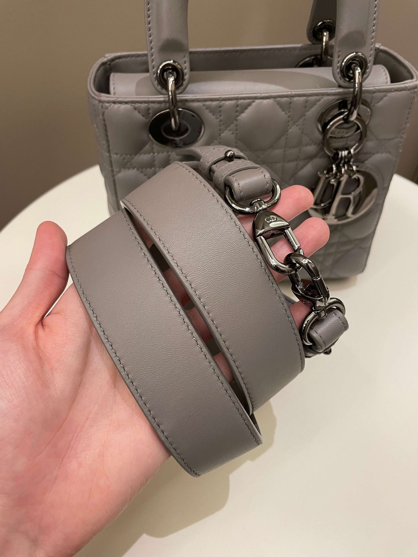 Lady Dior My ABC Dior Grey Lambskin