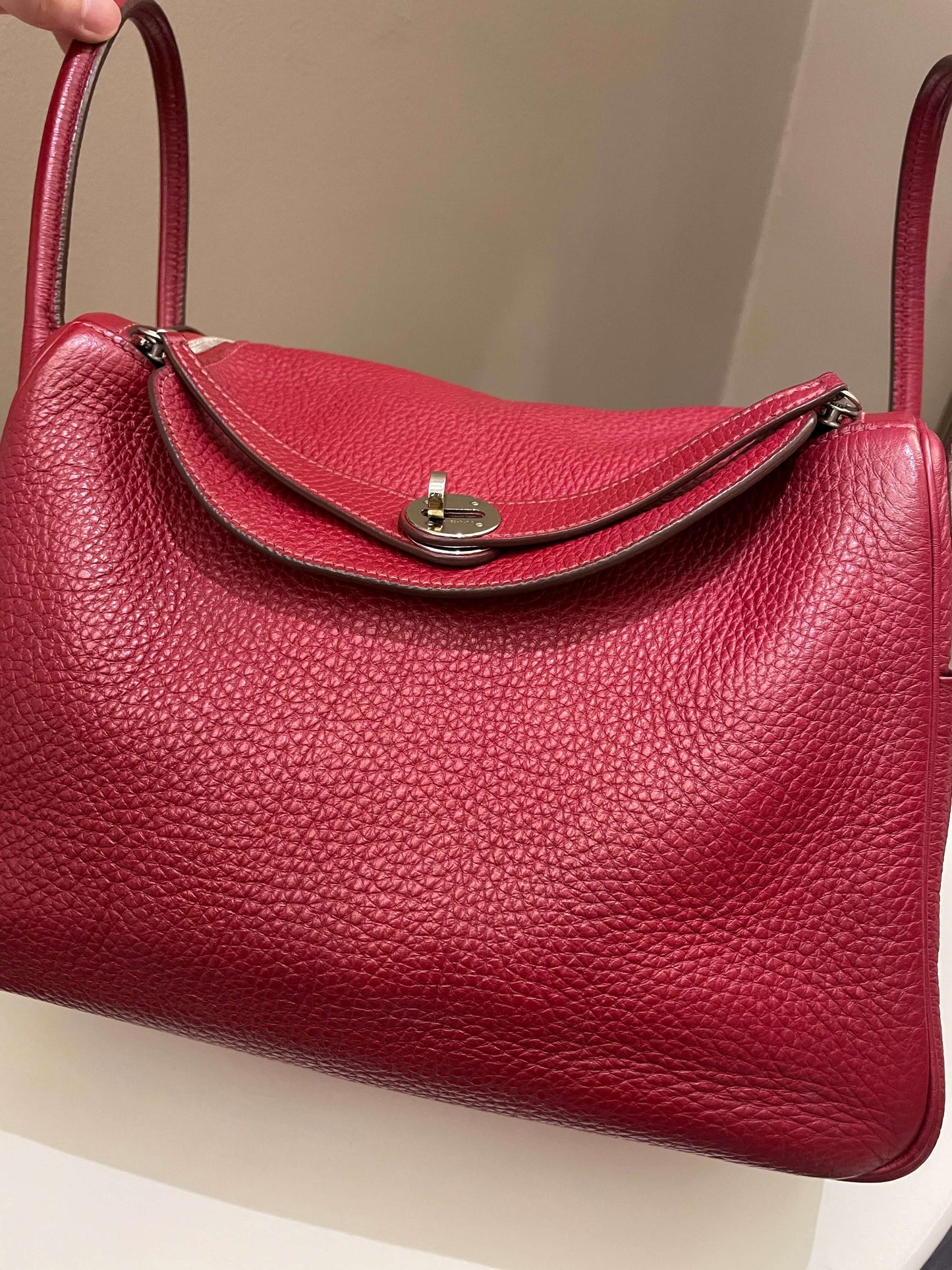 Hermes Lindy 30 Rouge Garance Clemence