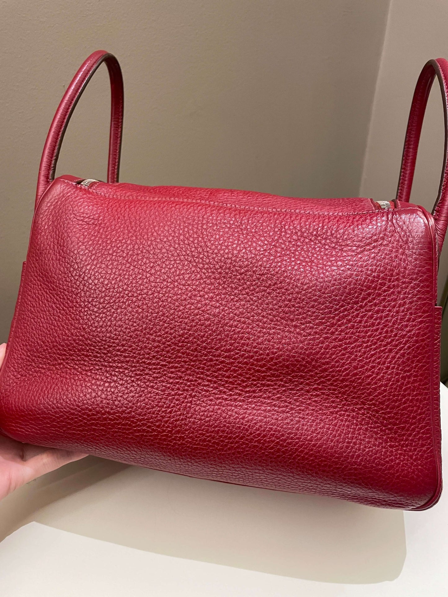 Hermes Lindy 30 Rouge Garance Clemence