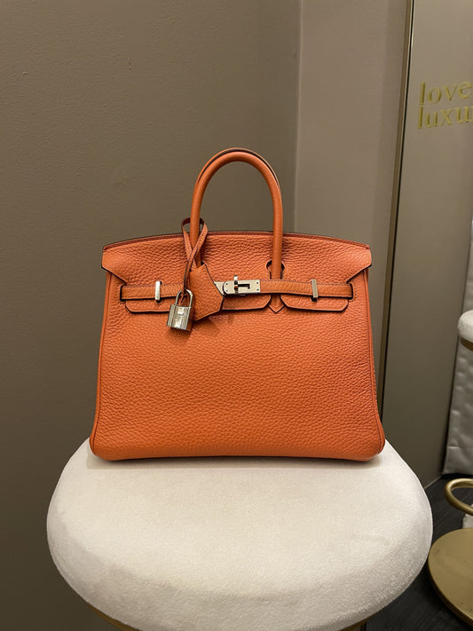 Hermes Birkin 25 Orange Togo