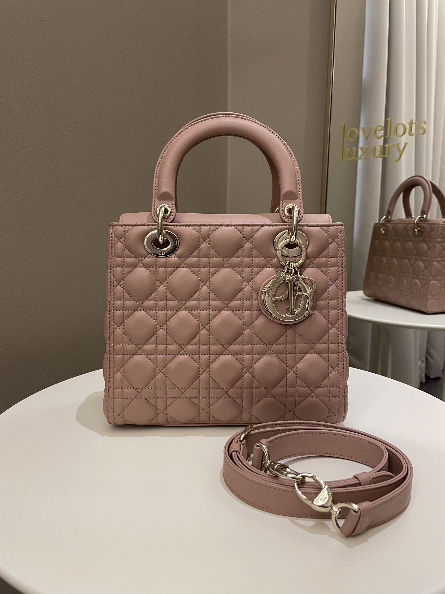 Dior Classic Lady Dior Bag Nude Lambskin