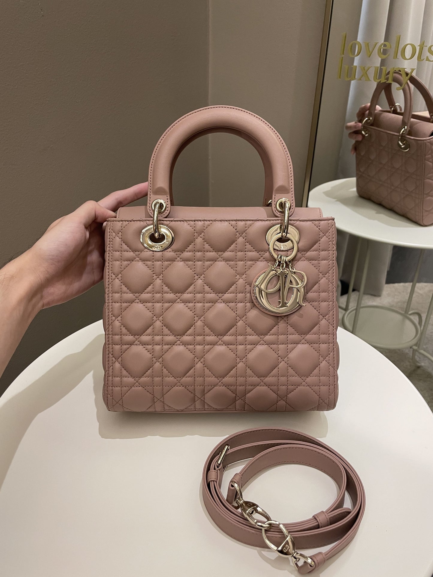 Dior Classic Lady Dior Bag Nude Lambskin