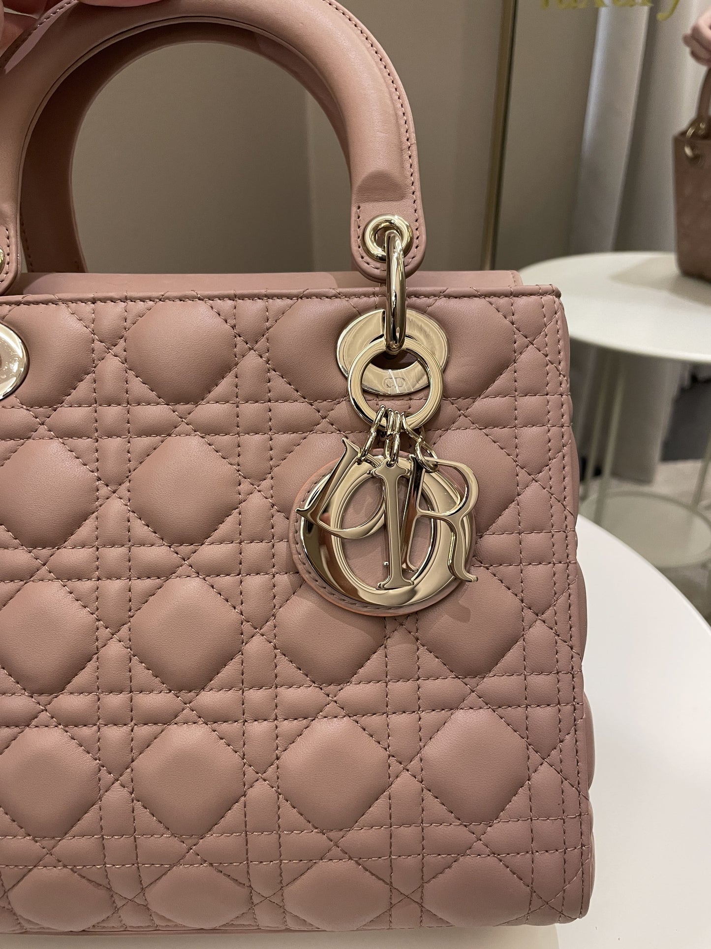 Dior Classic Lady Dior Bag Nude Lambskin