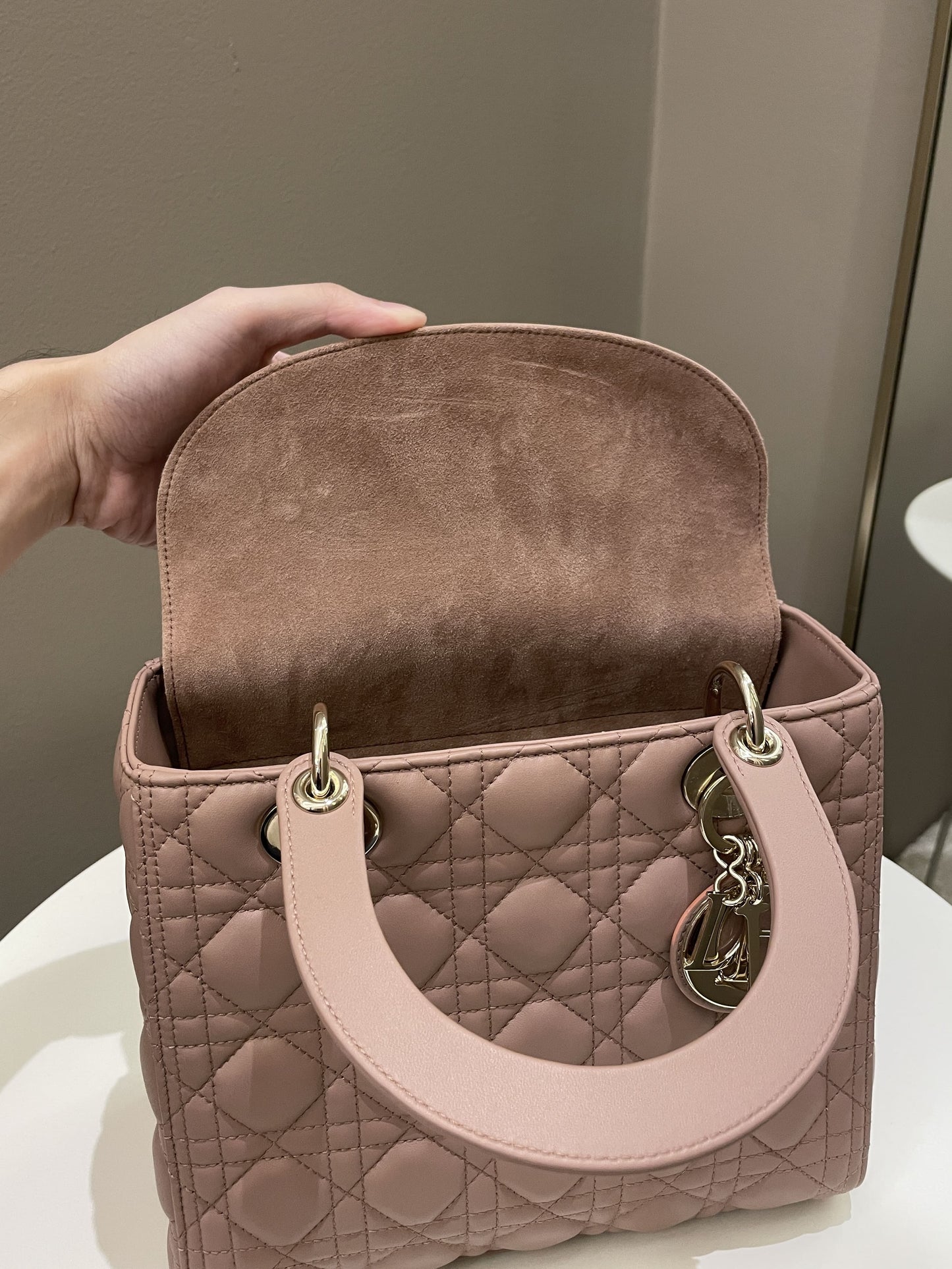 Dior Classic Lady Dior Bag Nude Lambskin