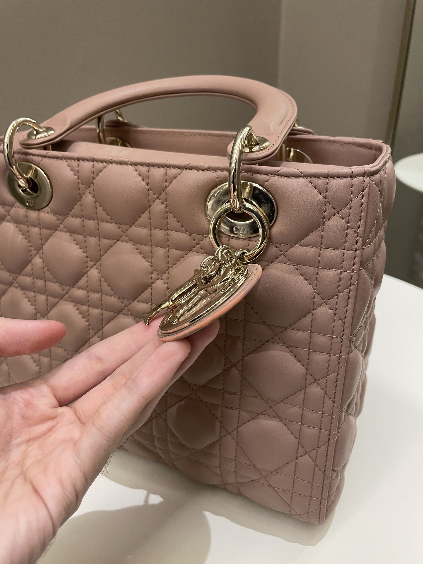 Dior Classic Lady Dior Bag Nude Lambskin