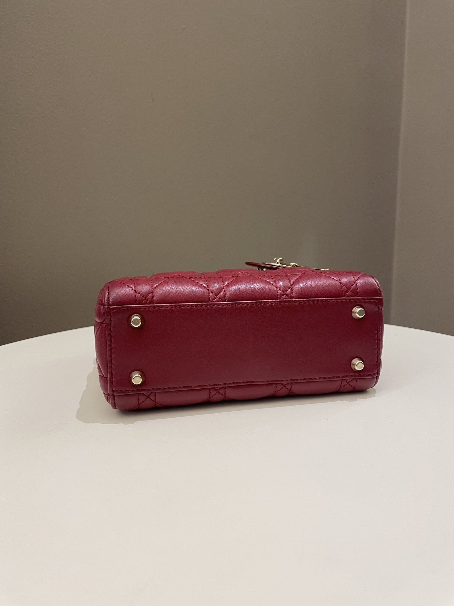 Dior Lady Dior Mini Deep Red