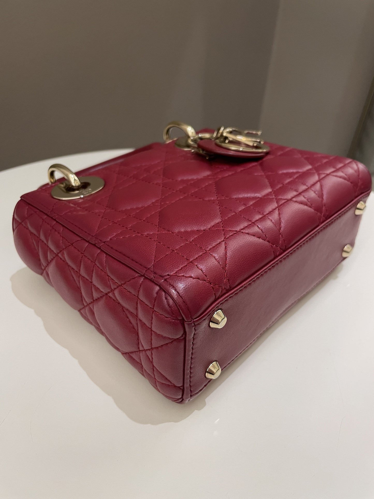 Dior Lady Dior Mini Deep Red