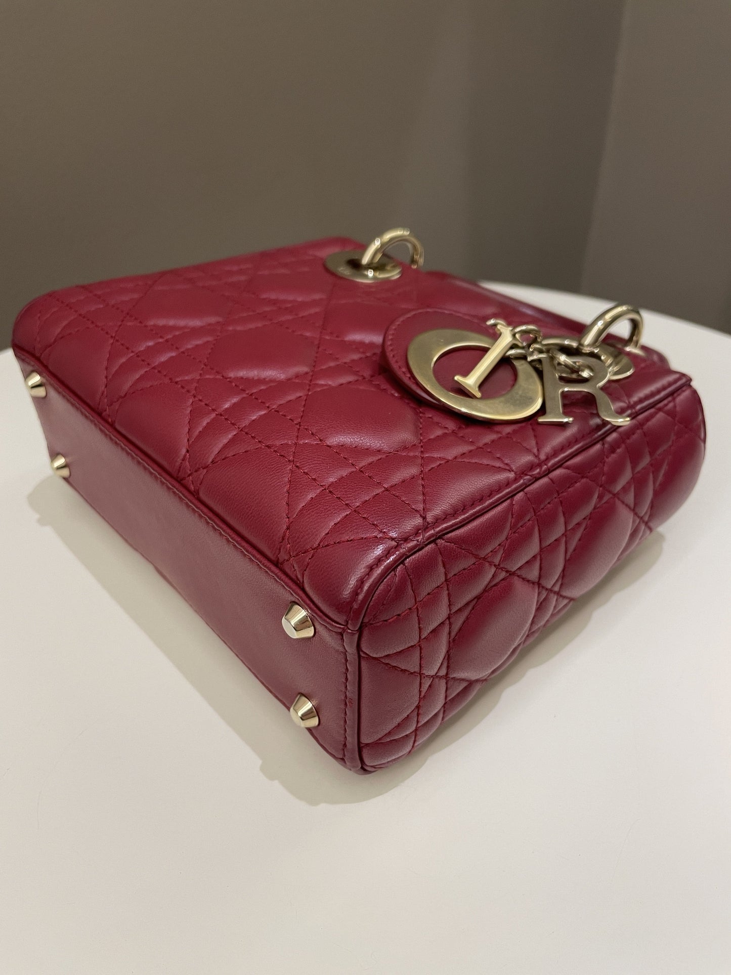 Dior Lady Dior Mini Deep Red