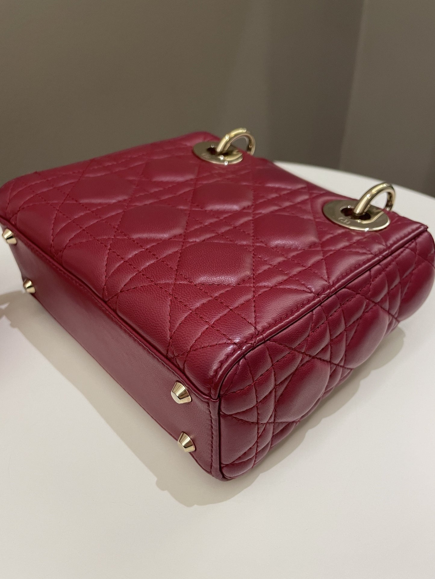 Dior Lady Dior Mini Deep Red