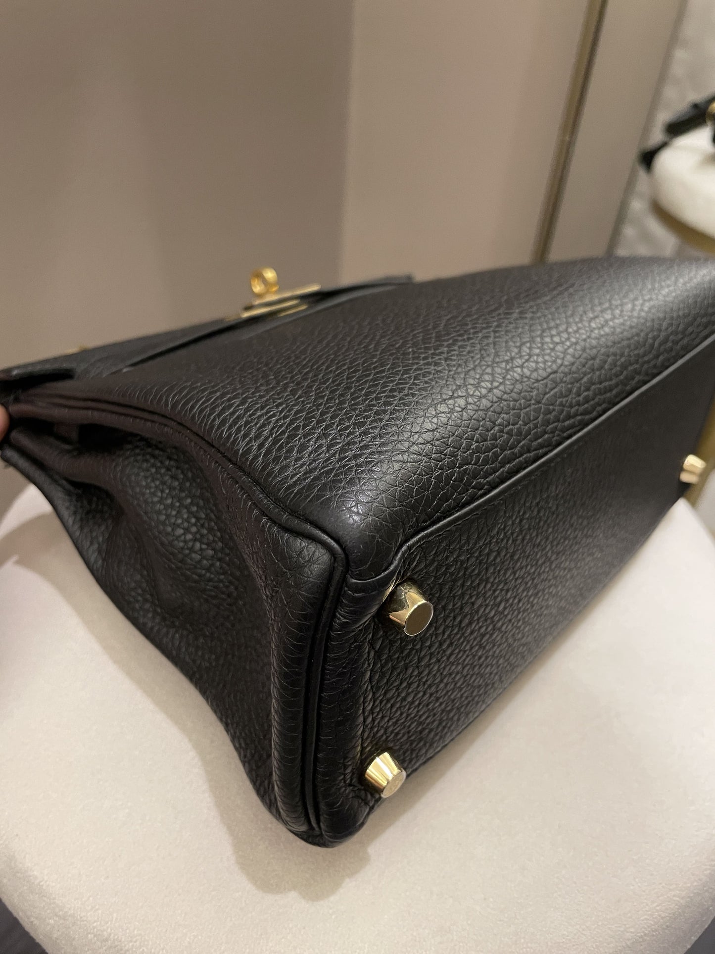 Hermes Kelly 25 Black Togo