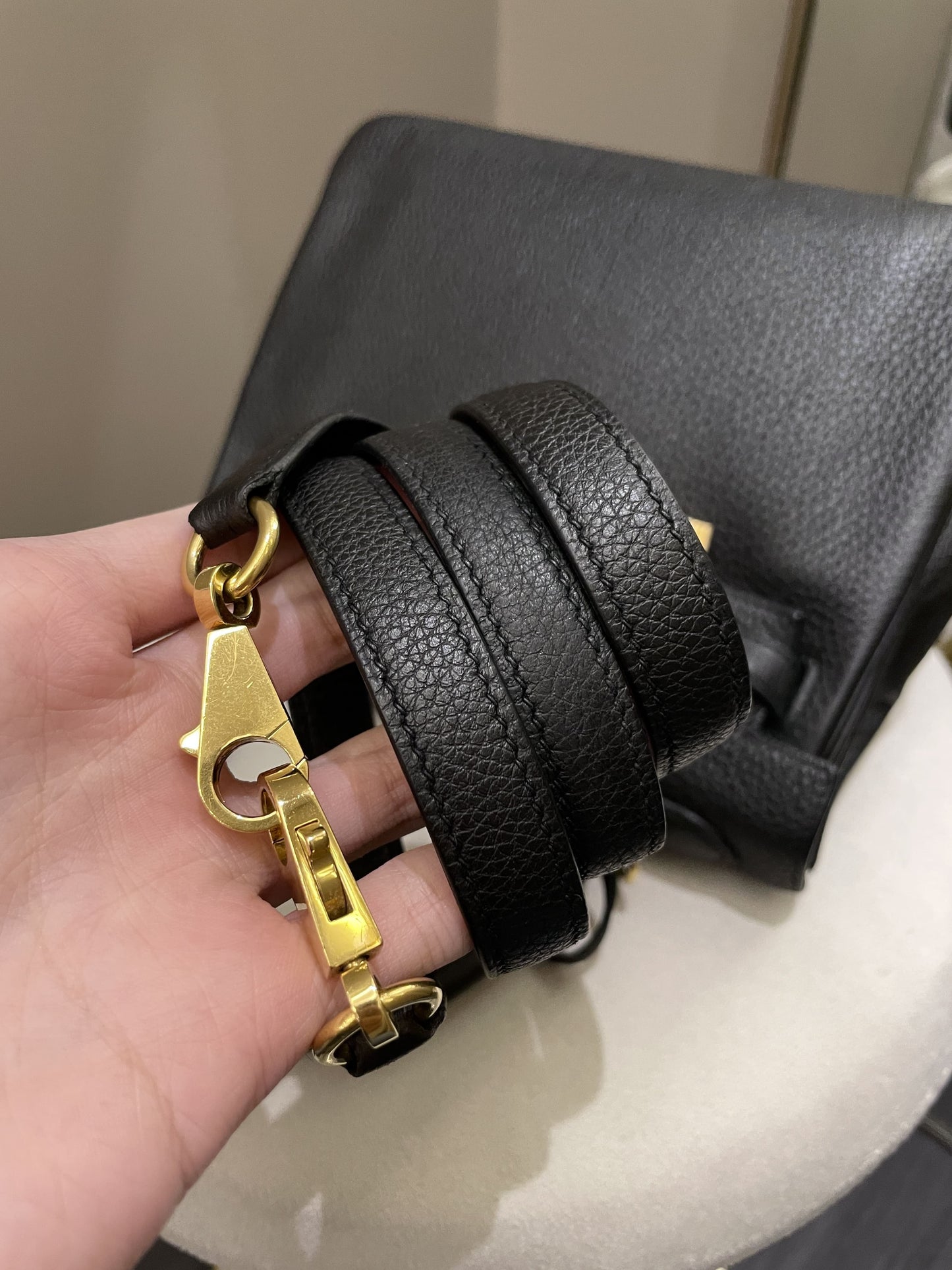 Hermes Kelly 25 Black Togo