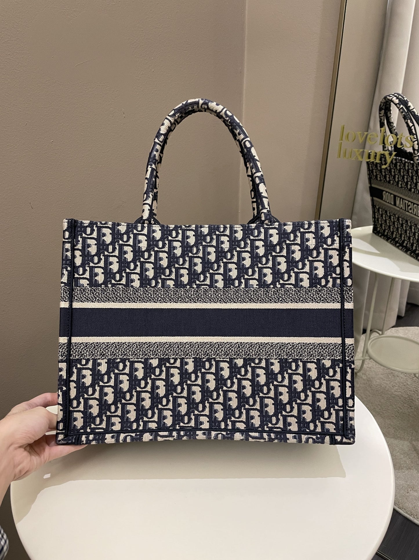 Dior Toile De Jouy Book Tote Blue Oblique