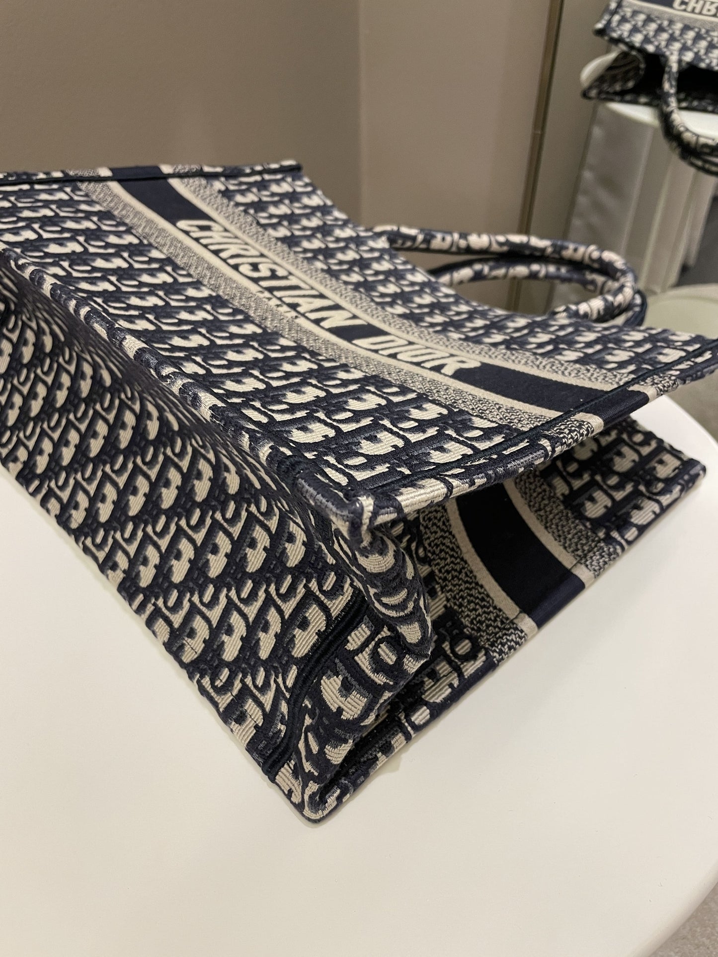 Dior Toile De Jouy Book Tote Blue Oblique