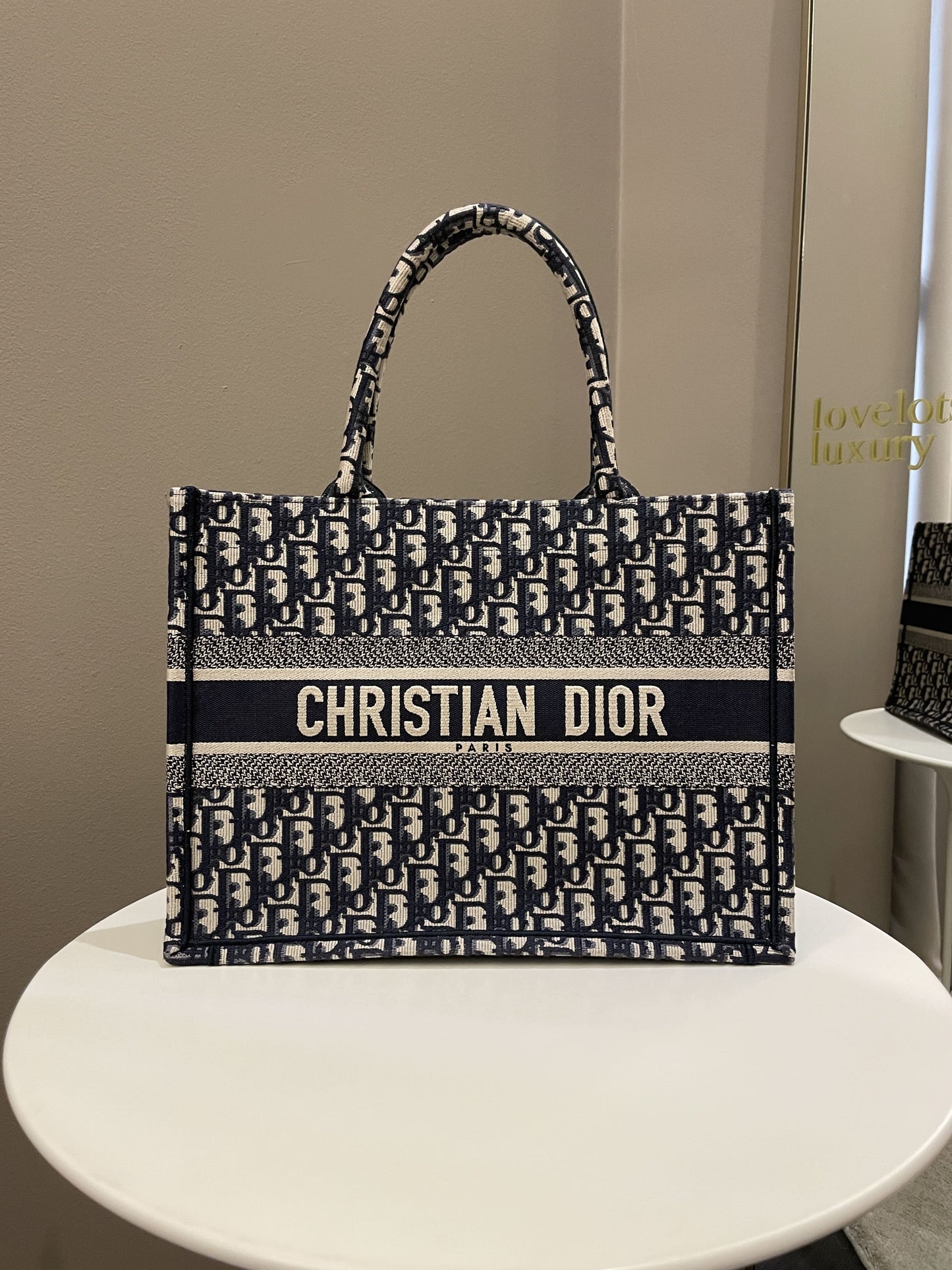 Dior Toile De Jouy Book Tote Blue Oblique