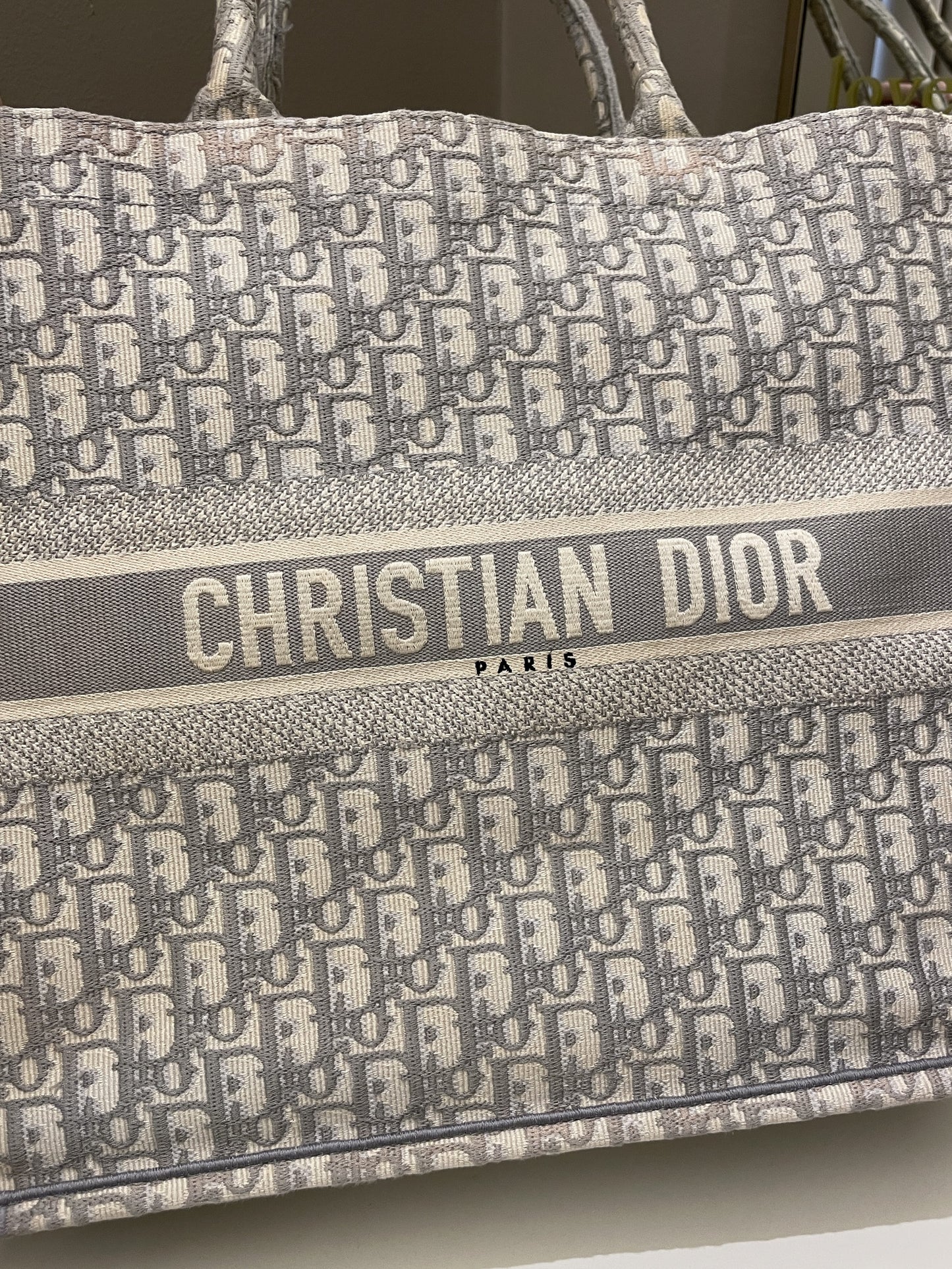 Dior Book Tote Grey Oblique