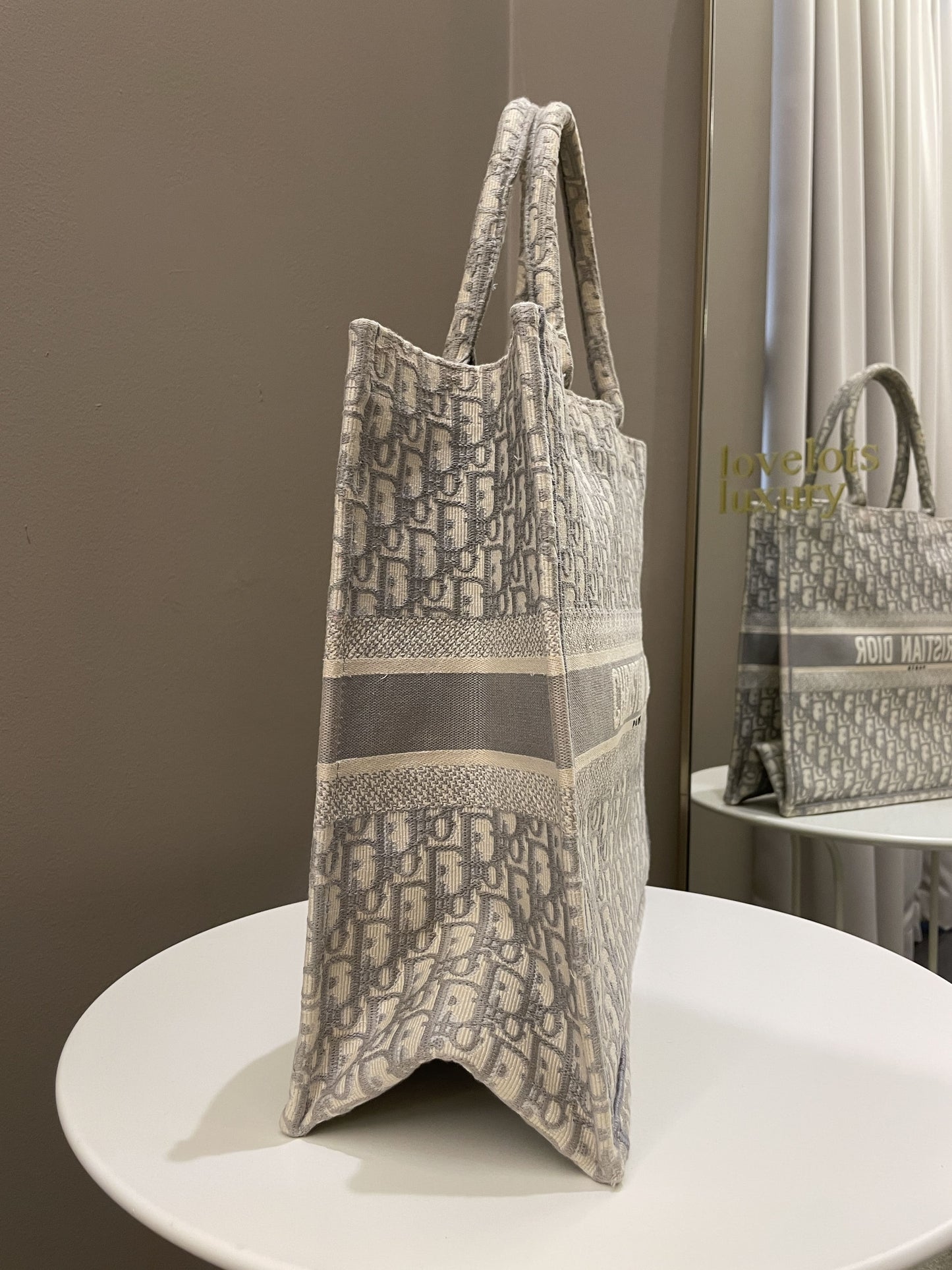 Dior Book Tote Grey Oblique