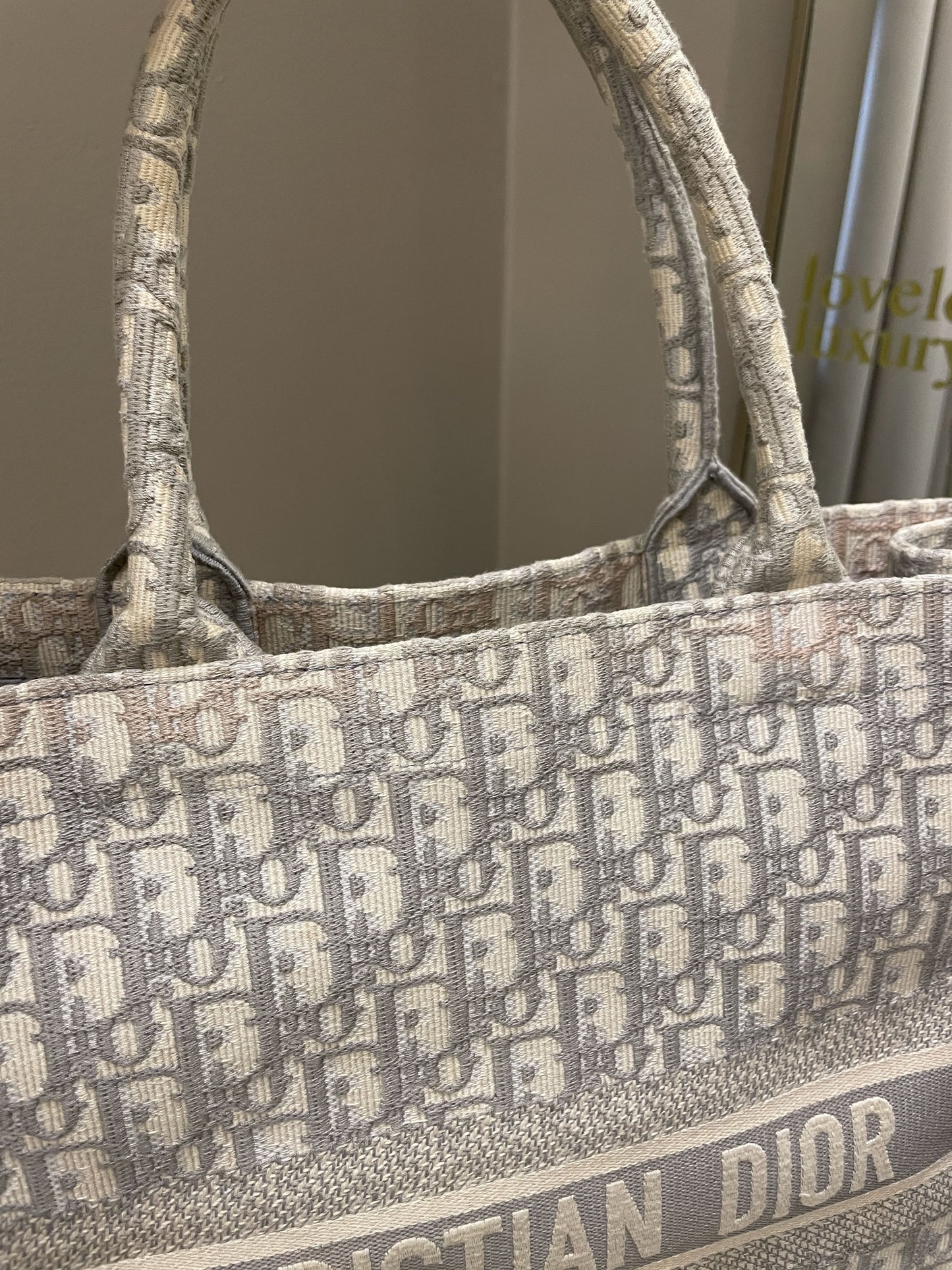 Dior Book Tote Grey Oblique